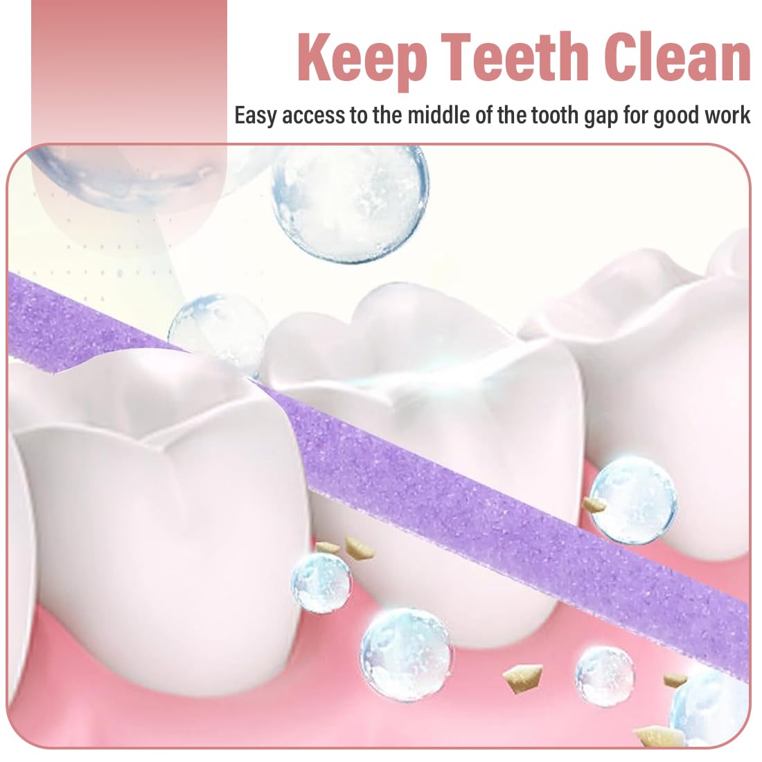 60 Tiras de Pulido Dental, Herramienta de Lijado de Dientes, Pulidora Dental para Cuidado Bucal