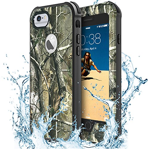 ZVEproof iPhone 6 Waterproof Case Compatible, IP68 iPhone 6 / 6s Case, Full Body Protective Shockproof Snowproof Dirtproof Drop Resistant Heavy Duty Case for Swimming Diving Surfing Snorkeling (Camo)