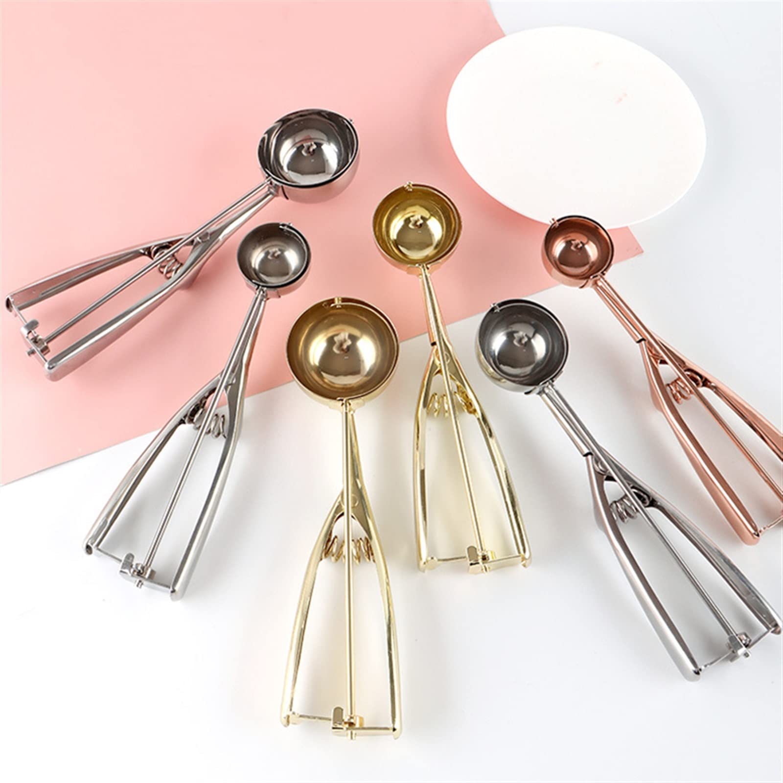 JINGYAN Cuillères à glace Ice cream spoon stainless steel ice tool(1)