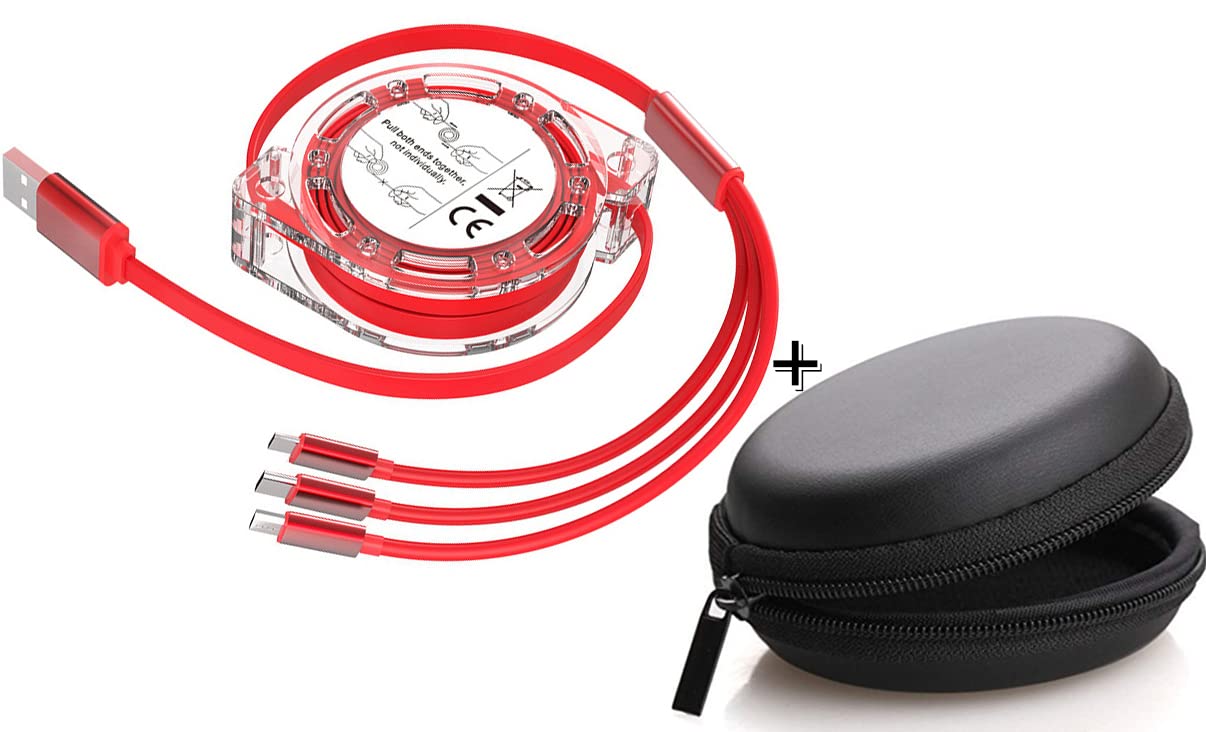 BUFONA 3-in-1 Fast Retractable Charging Data Cable Multiple Port Charging Cable+Carry Pouch Charging Pad Retractable Multiple Ports Fast Charging Cable Mobile Data Cable (B0B5MXTNHP) Amazon Price History, Amazon Price Tracker