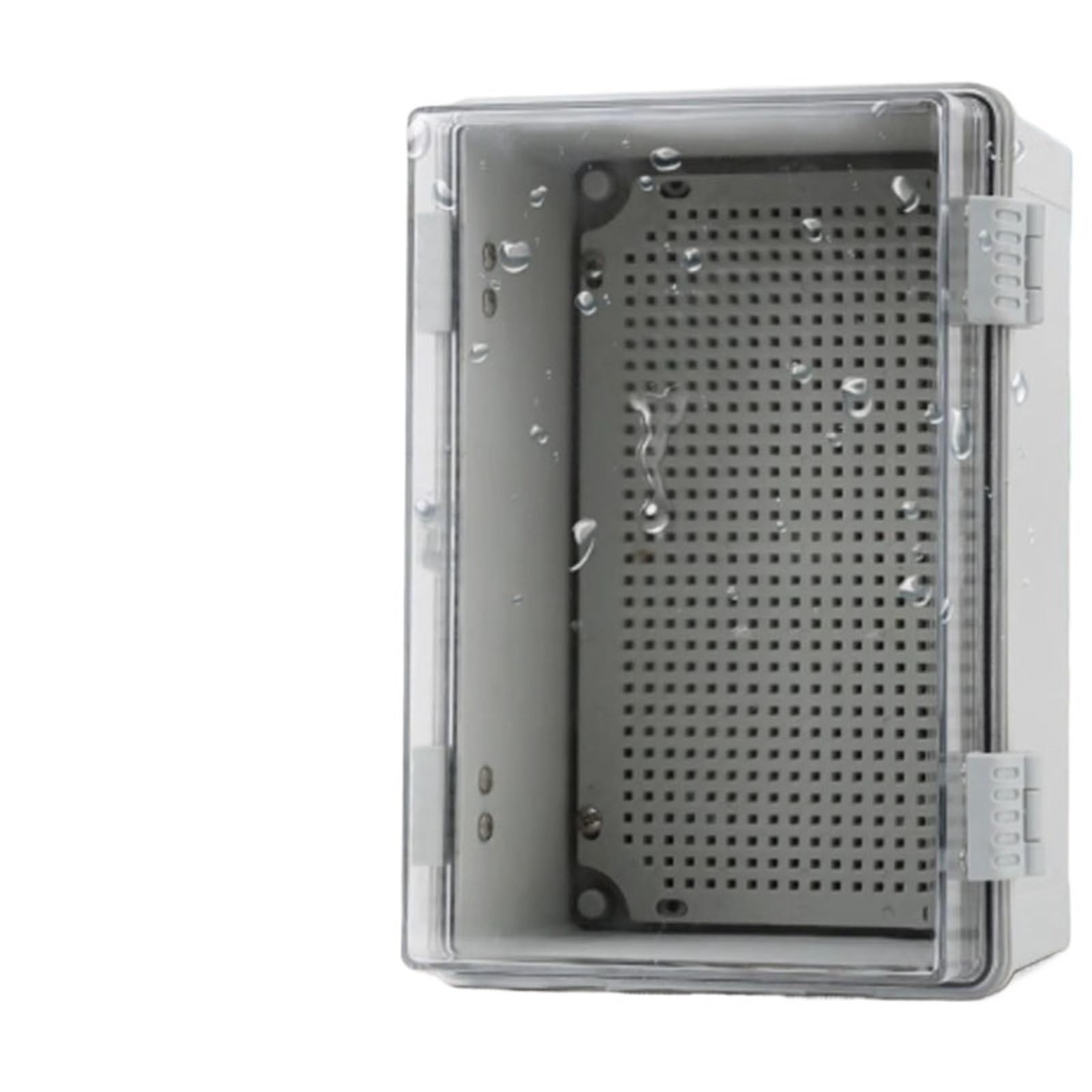 IP66 Abs Pc Hinged Plastikowa obudowa wodoodporna elektryczna skrzynka przyłączeniowa wodoodporna zewnętrzna plastikowa skrzynka rozdzielcza (110 x 110 x 75 mm, szara)