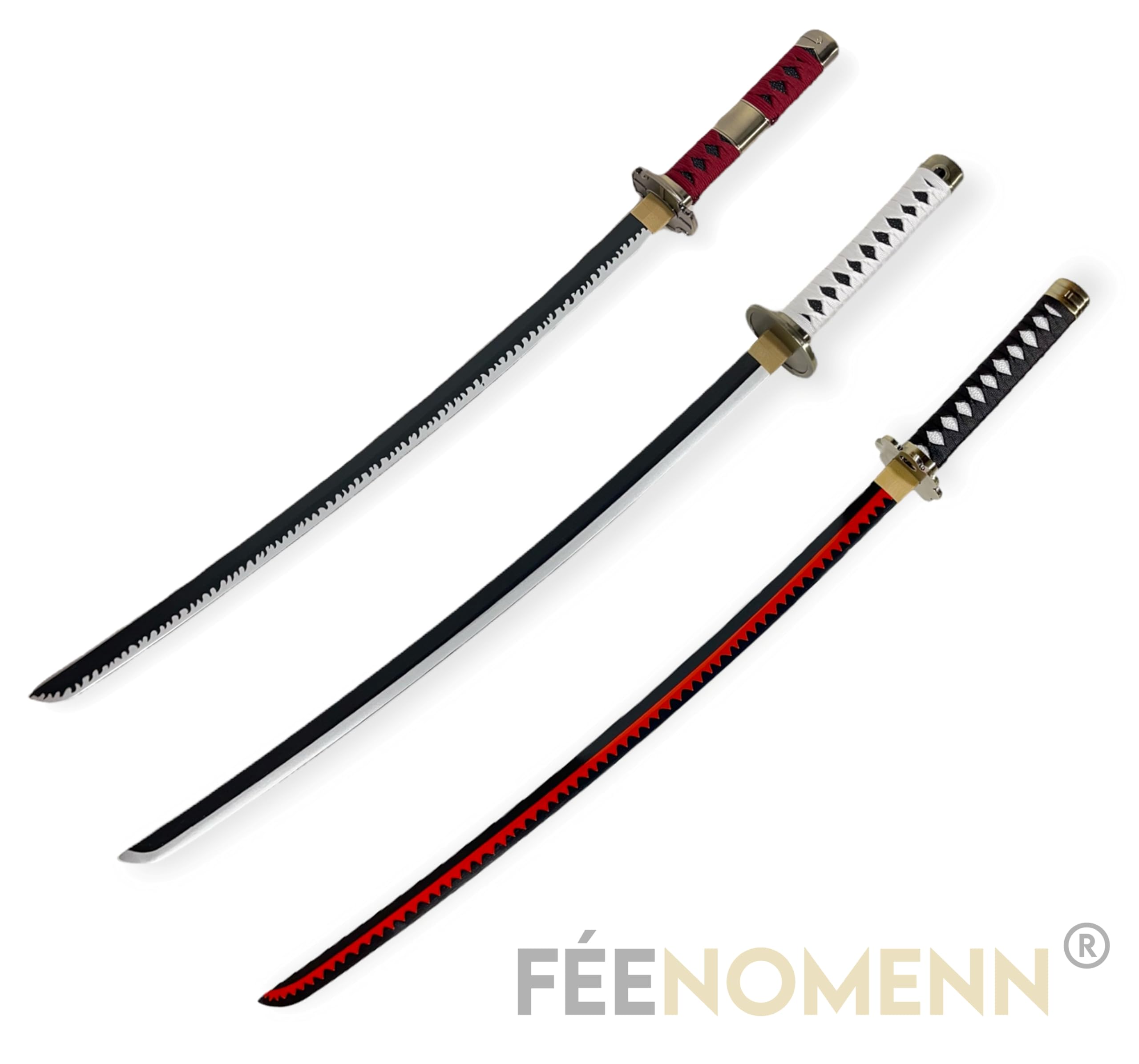 Katana One Piece Pack Zoro 3 Katanas, 95 cm (Shui, Wado ICHIMONJI