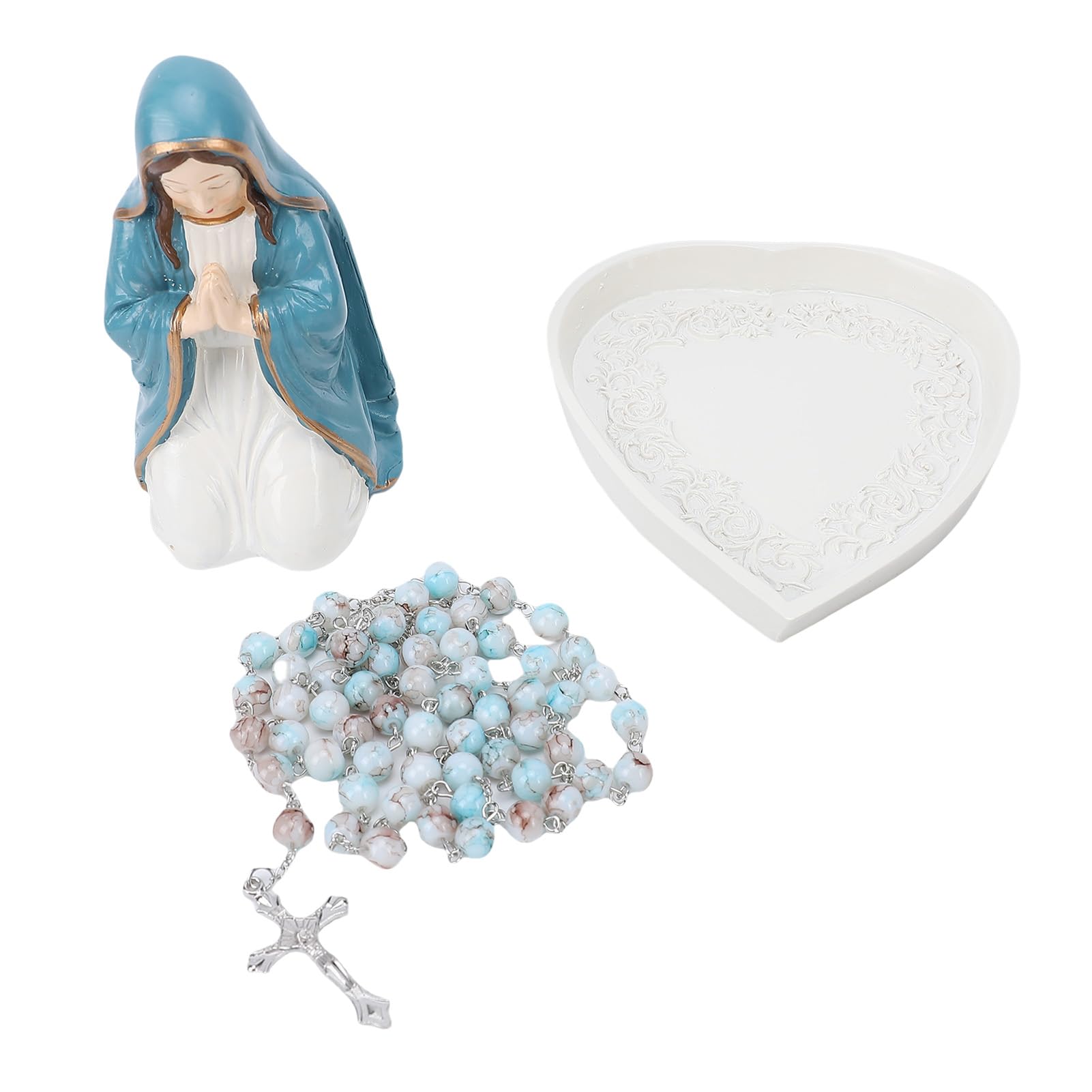 Support de chapelet de Jésus en résine Buachois, cadeau idéal pour Noël et Pâques