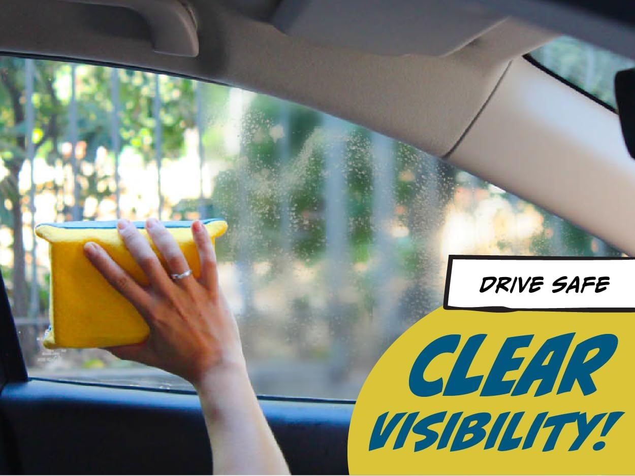 Sponge - Window Cleaner Tool for Car Windshield, Mirrors, Glass - Non-Scratch, Super Absorbent Window Cleaning Sponges - Car Cleaning Supplies 2-Pack - 6 X 4.5 X 2 in - Image 7