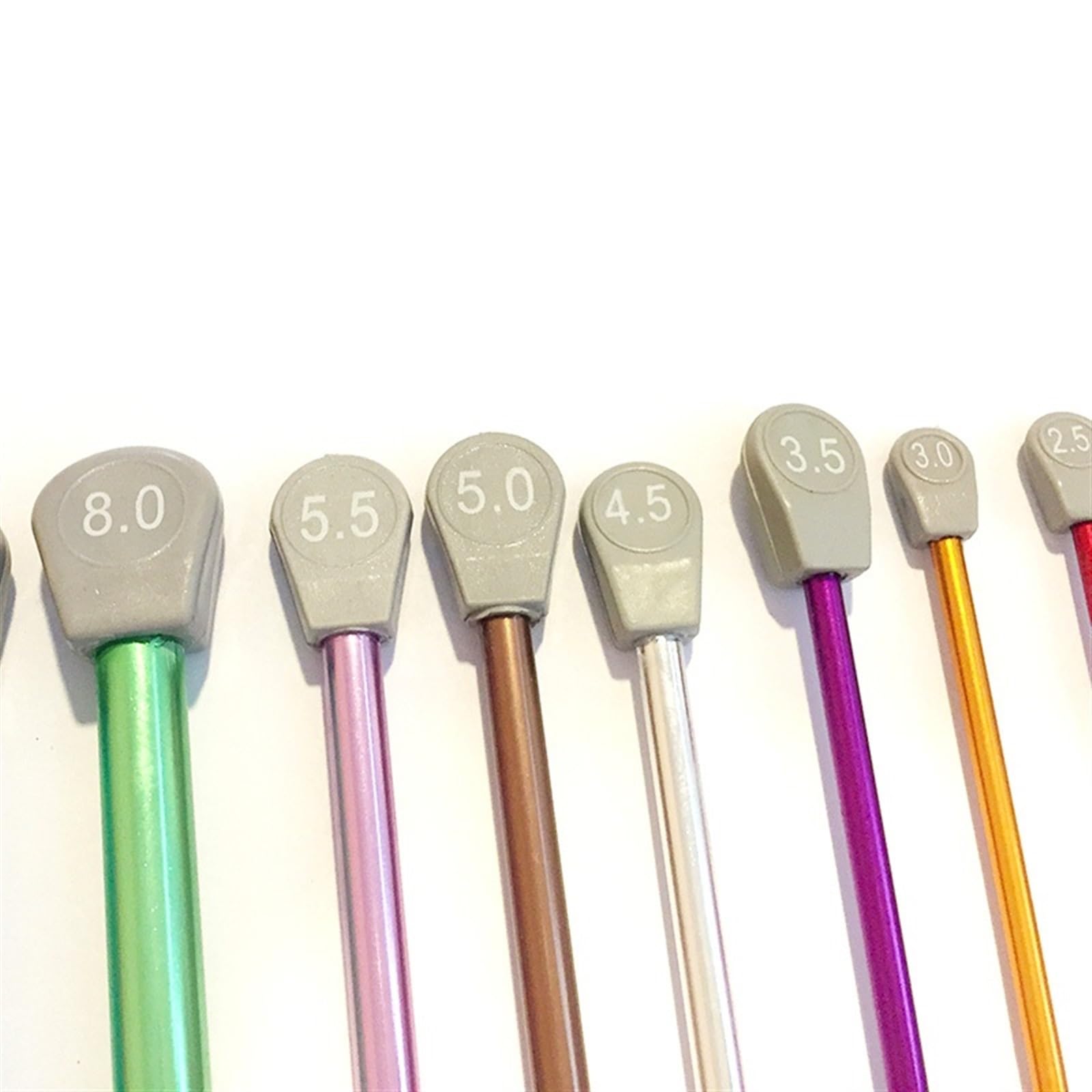 Ago per Maglieria, Uncinetto Lungo 35 cm Uncinetto in Alluminio 14 Dimensioni Maglioni Lavorati a Maglia Sciarpe Uncinetto in Alluminio colorato Set di Ferri da Maglia(8mm)
