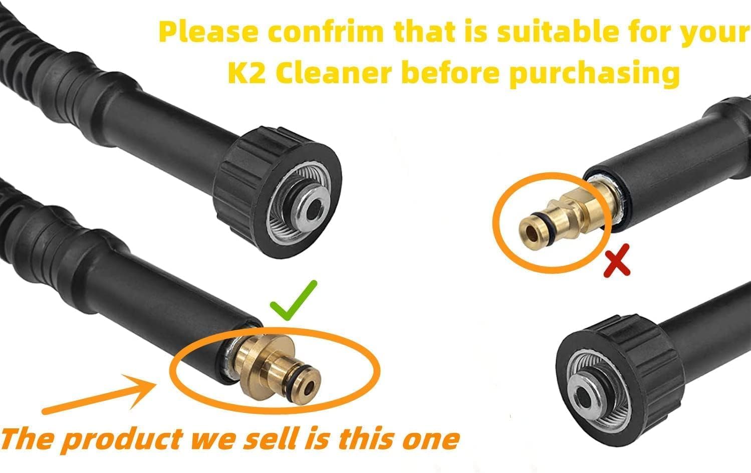 Prolunga Per Idropulitrice Kärcher K2 Clic - Adattatore Quick Connect M22IG Per Tubi Alta Pressione - Foto 2