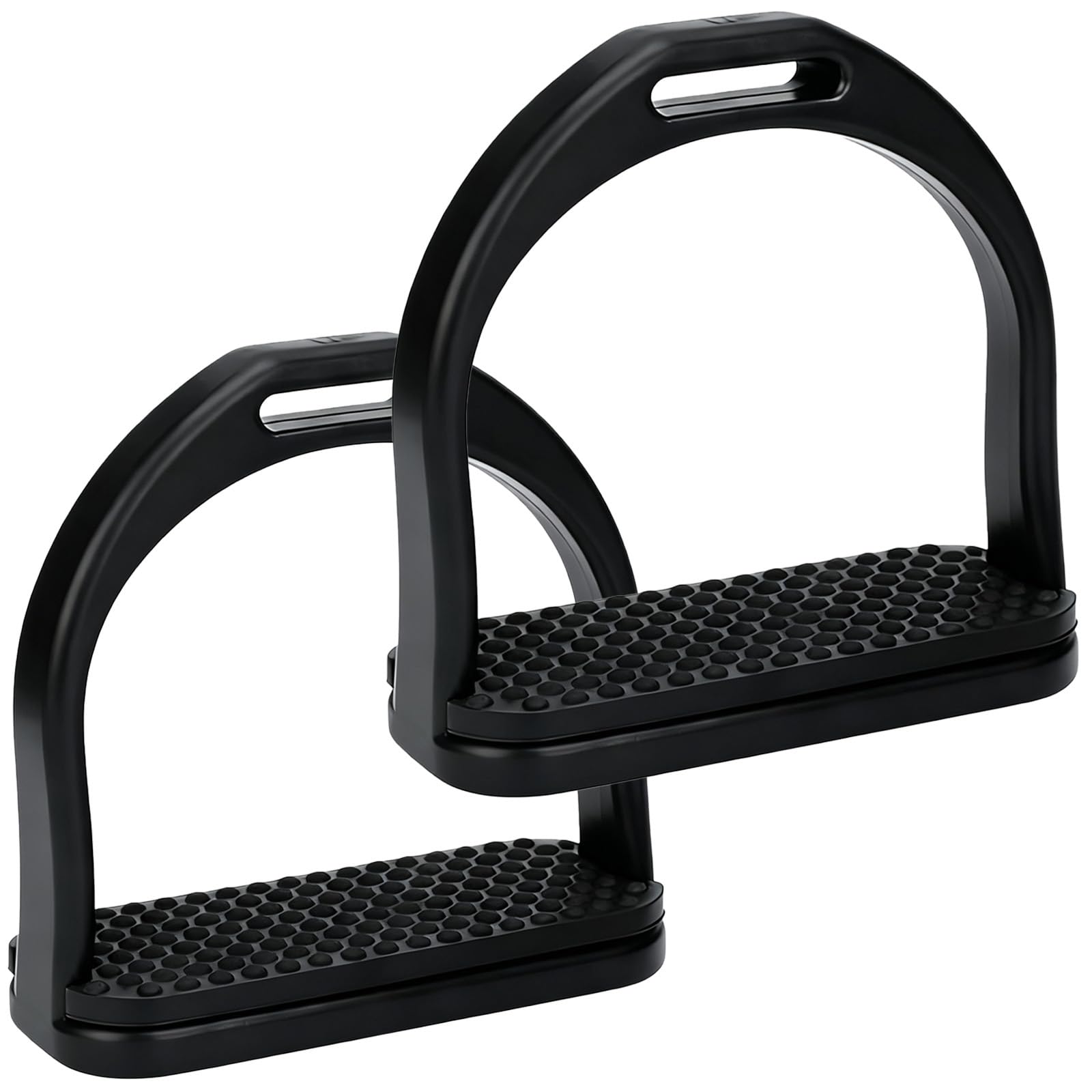 Staffe equestri, nere con cuscinetto in gomma antiscivolo, 13 x 20 x 17 cm, design leggero, adatte per selle inglesi, migliorano la sicurezza
