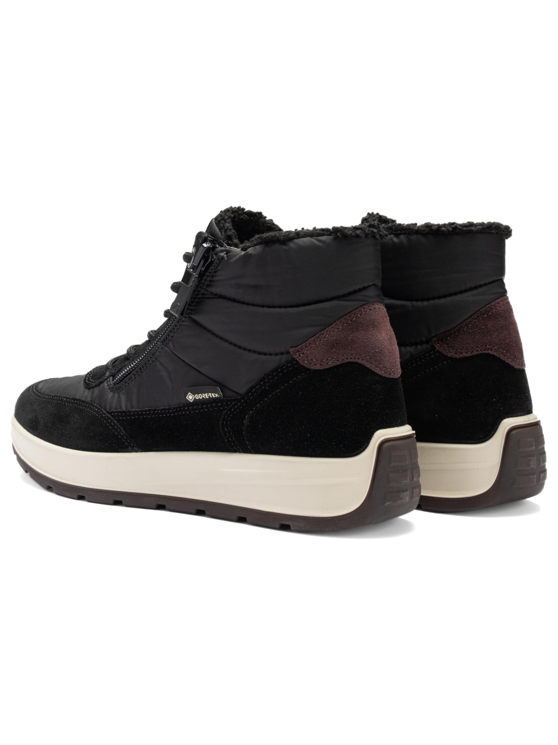 ARA Damen Schnürstiefelette New York schwarz,Amarone