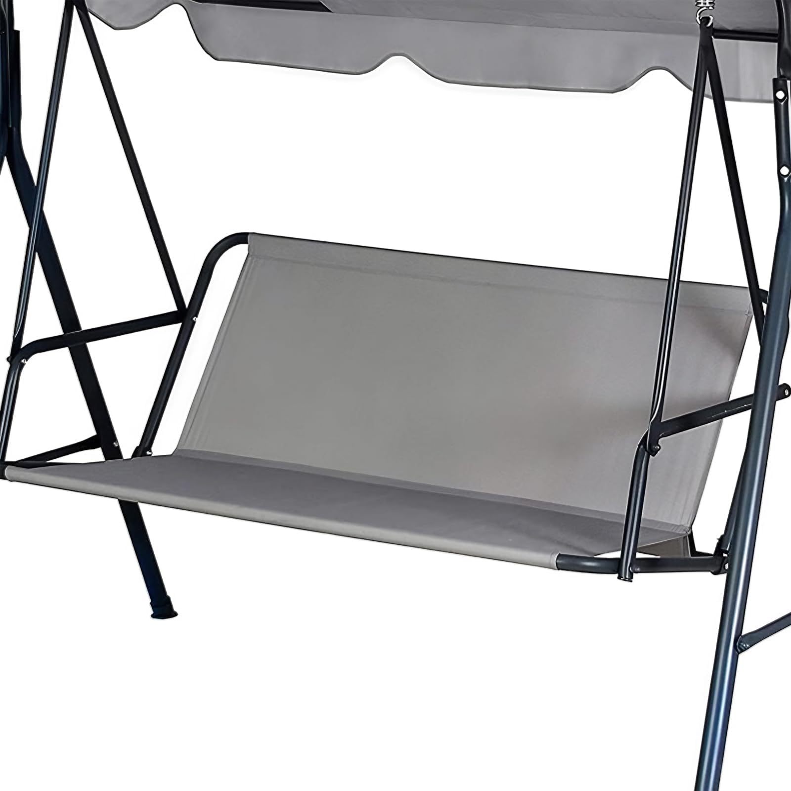 Rivestimento di ricambio per dondolo Hollywood, impermeabile, Oxford 900D, tessuto antistrappo, per dondolo da giardino e balcone, facile da montare (grigio, 115 x 48 x 48 cm)