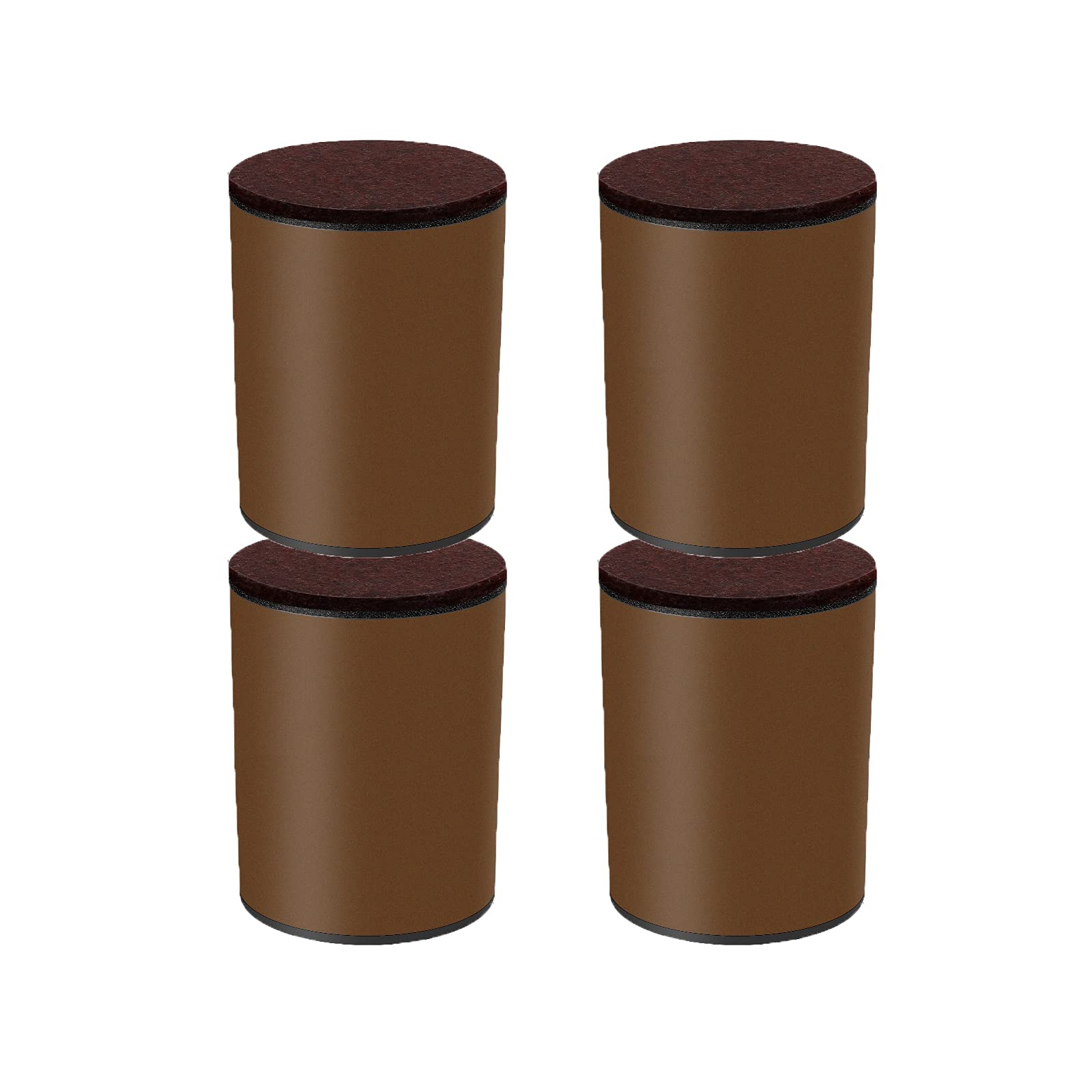 4 patas redondas de cama de acero al carbono macizo para sofá, patas para muebles, almohadillas de fieltro antideslizantes, protector de suelo para patas de mesa y silla, autoadhesivas, diámetro 60 m