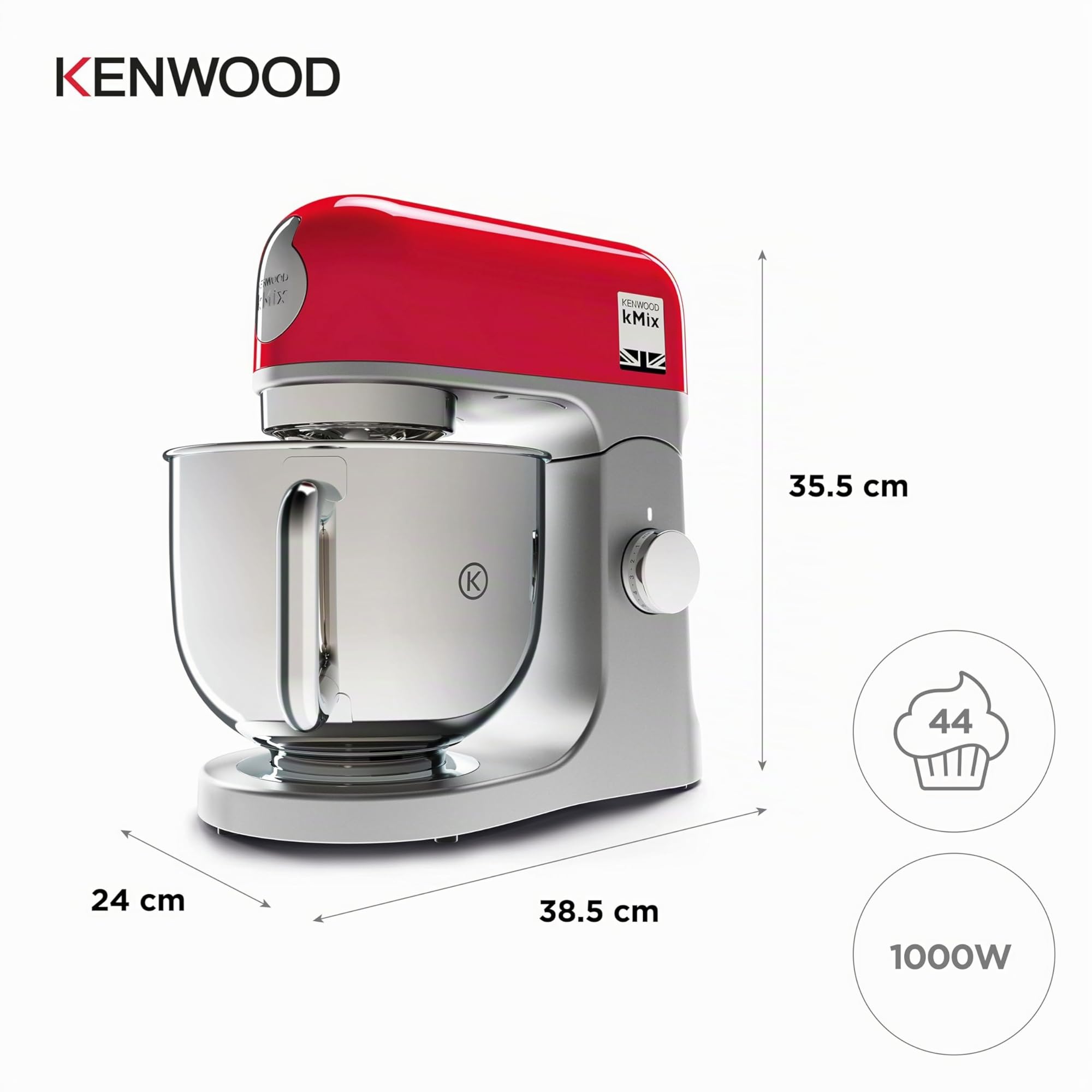 Kenwood kMix KMX750RD Robot de Cocina 5L 1000W Rojo