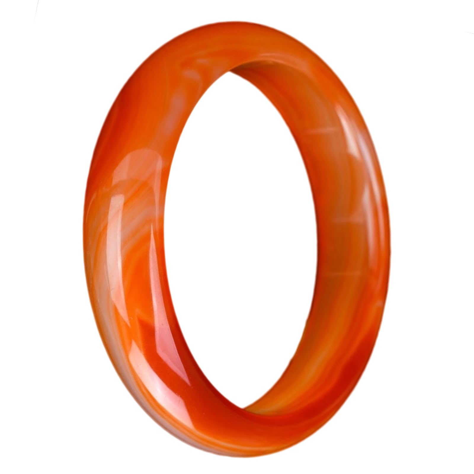 Bracelet jonc en jade naturel rouge, le cadeau porte-bonheur pour femme