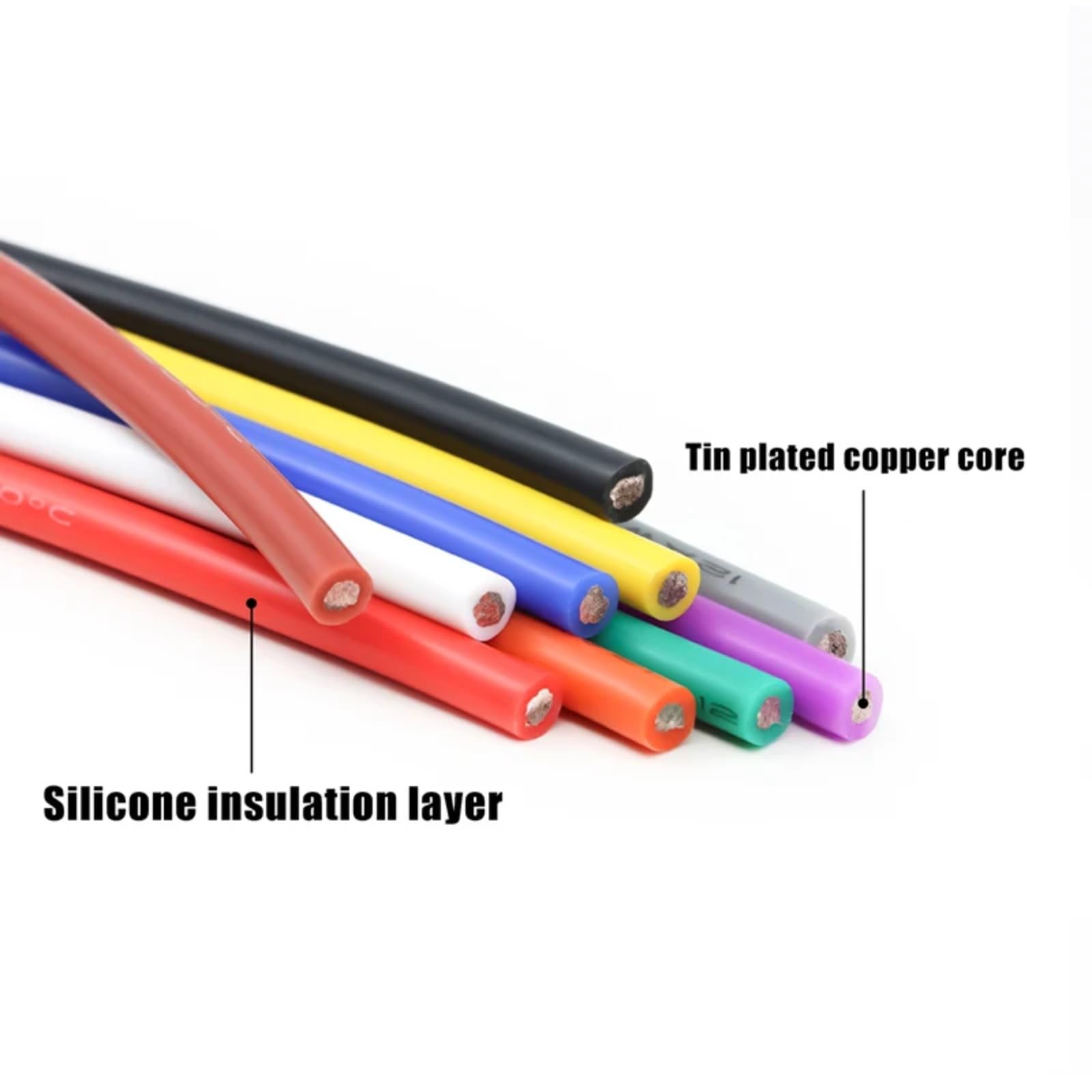 1 ~ 50 m Elastyczne kable silikonowe 28 26 24 22 20 18 16 15 14 13 12 10 AWG wysoka temperatura miękka miedź (WHITE; 1 metr; 10AWG)