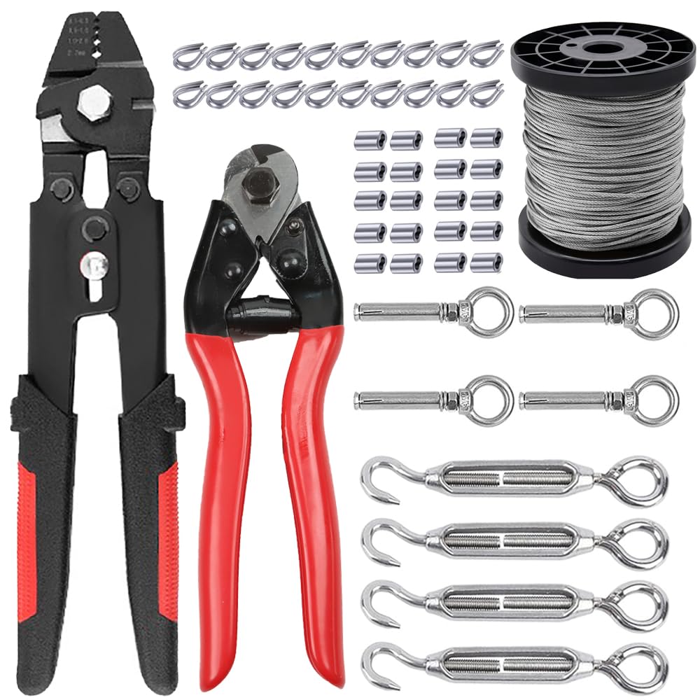 1/8" Wire Rope Crimping Kit 304 Stainless Steel Wire Cable