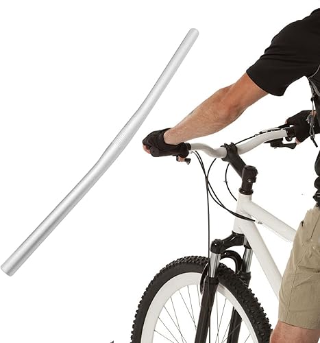Miniatura 4 de Generic Manillar de bicicleta Barra plana de 21.260 in de longitud, manillar de bicicleta resistente, manubrio ligero de aleación de aluminio para