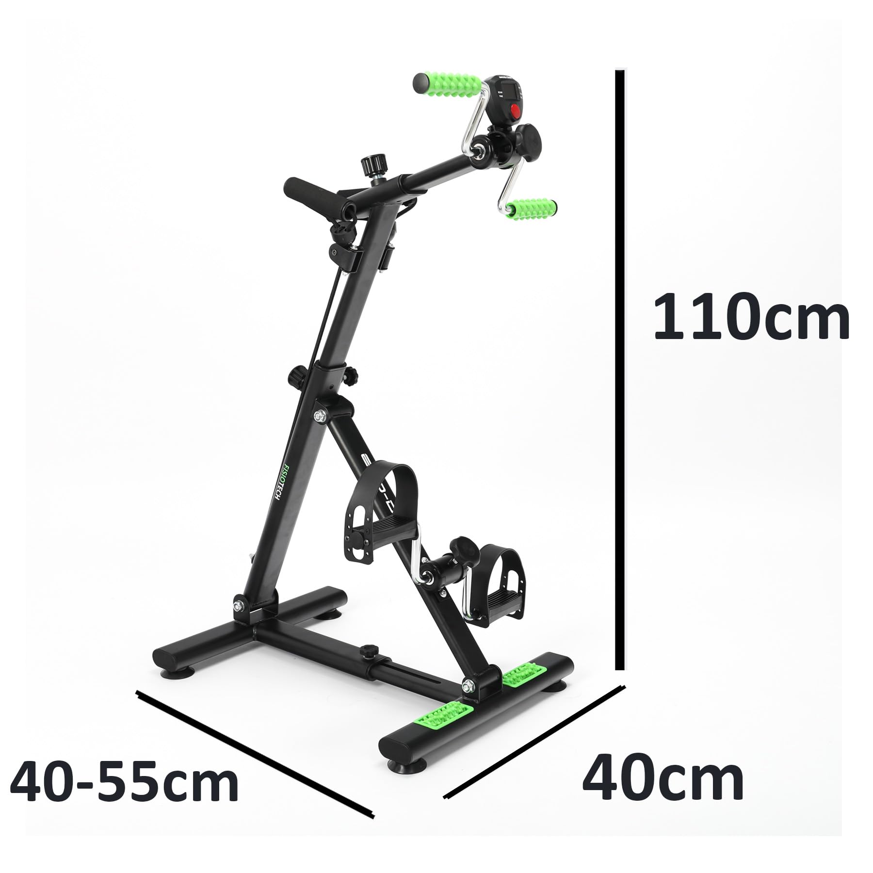 ECODE® Vélo d' Entraînement pour la Rééducation des Bras Et des Jambes, Équipement de rééducation de Remise en Forme Original, comme Vu à la TV, Vélo Pédalier, réglable, Multi Ajustable, 110X40X55cms