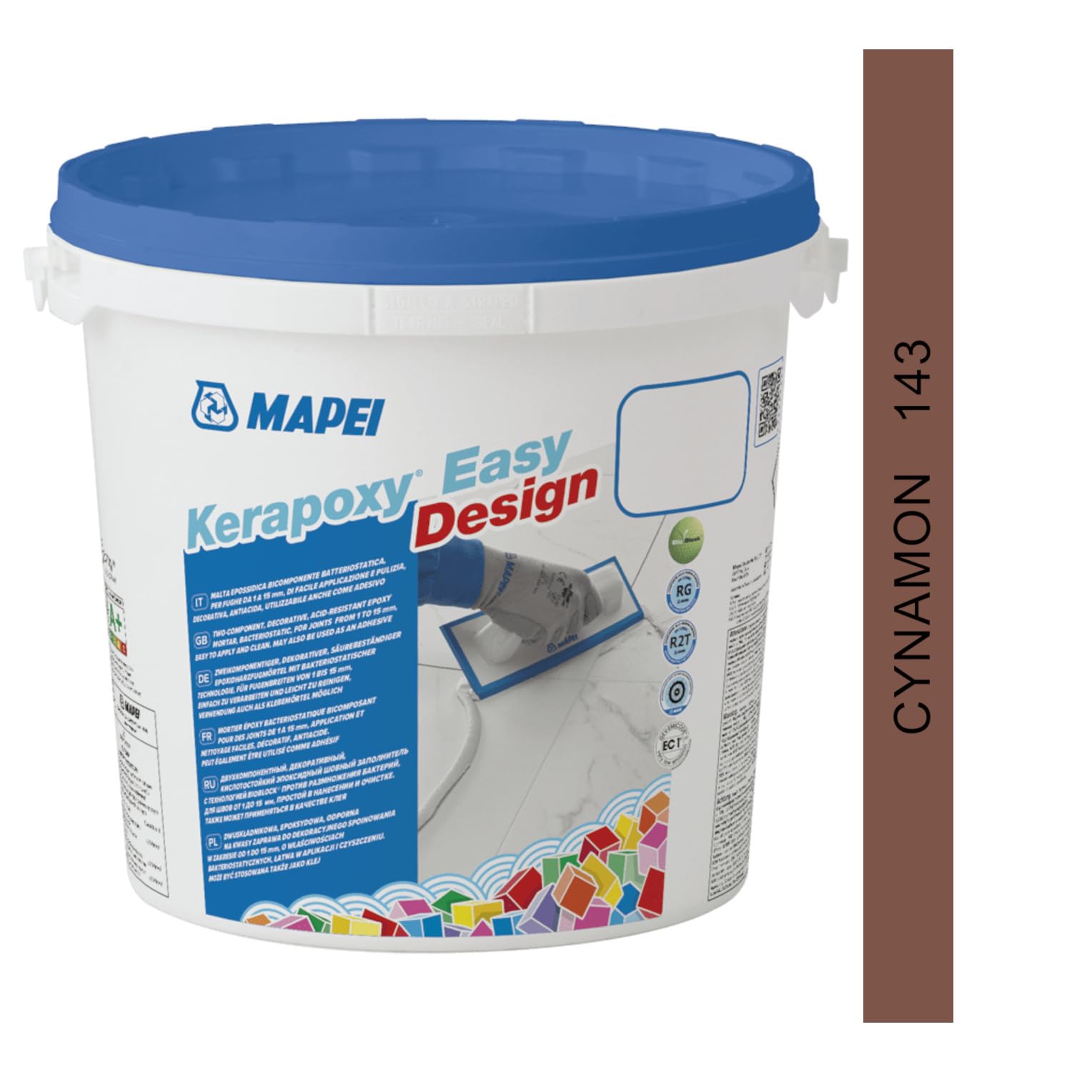 Mapei Kerapoxy Easy Design 3kg 143 Terrakotta - Zweikomponentiger Epoxidharz Fugenmörtel und Klebstoff, Säurebeständig