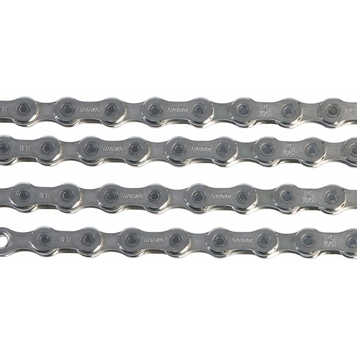 SRAM PC1051 10spd Chain Silver 114 Link with PowerLock, Silver/Grey