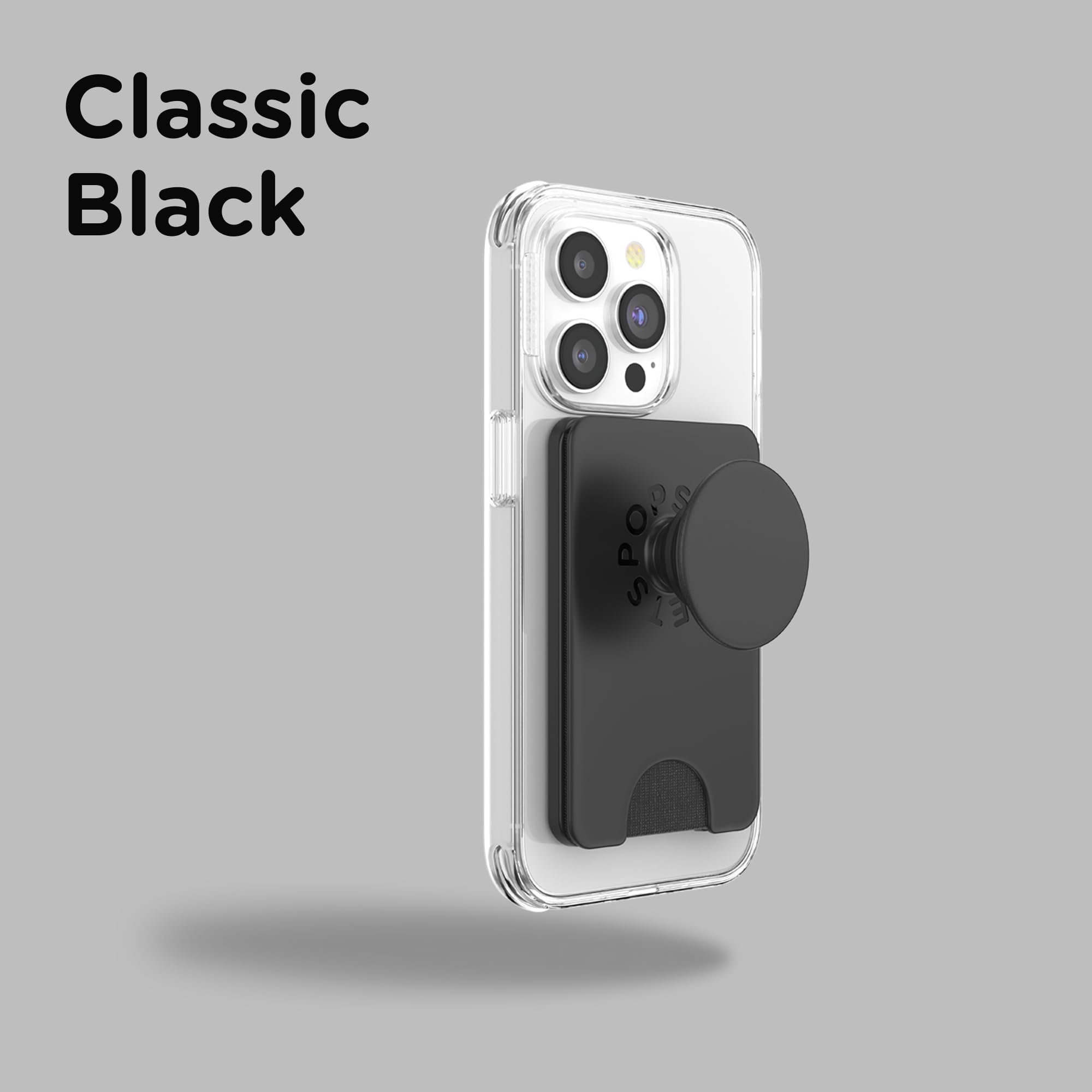 Amazon.com: PopSockets Adhesive Phone Wallet with Grip- Black