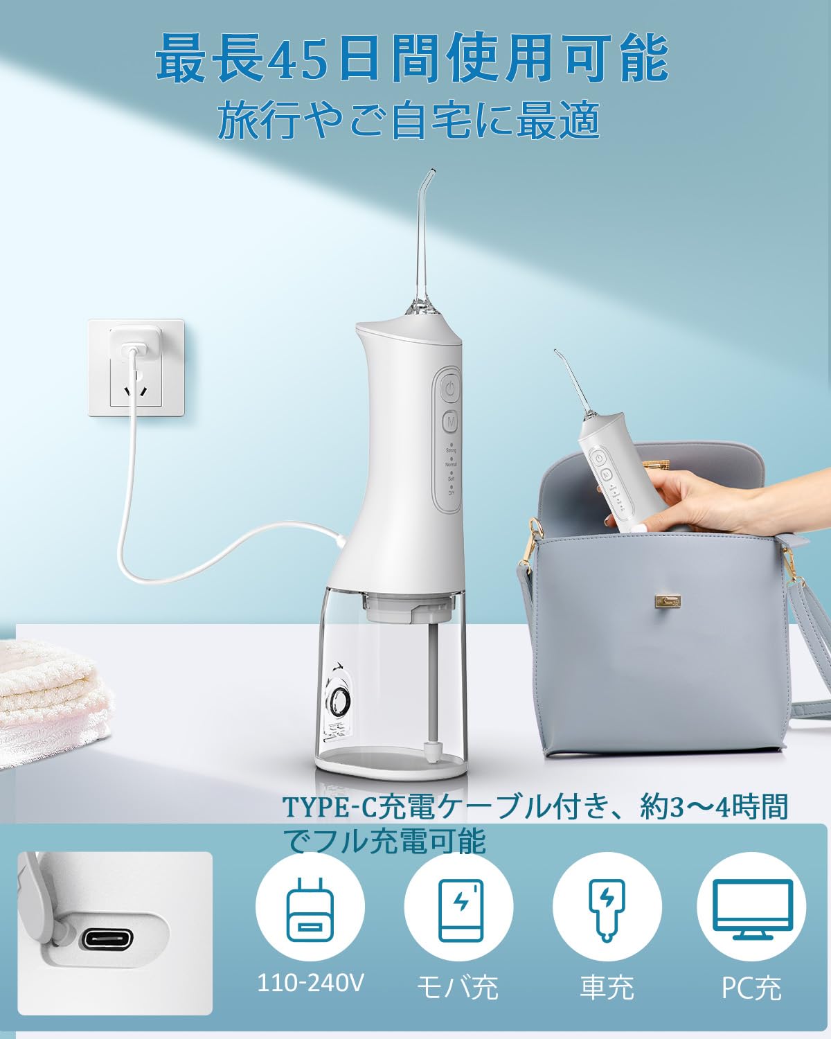 Amazon.co.jp: 口腔洗浄器 ジェットウォッシャー 4モード水流 × 5本