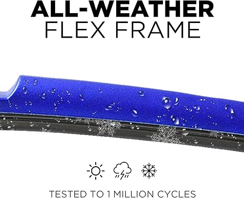 Miniatura 4 de Clix Wipers - Limpiaparabrisas automotriz de fibra de carbono azul - Limpiaparabrisas de repuesto universal con clip - Para todo tipo de clima -