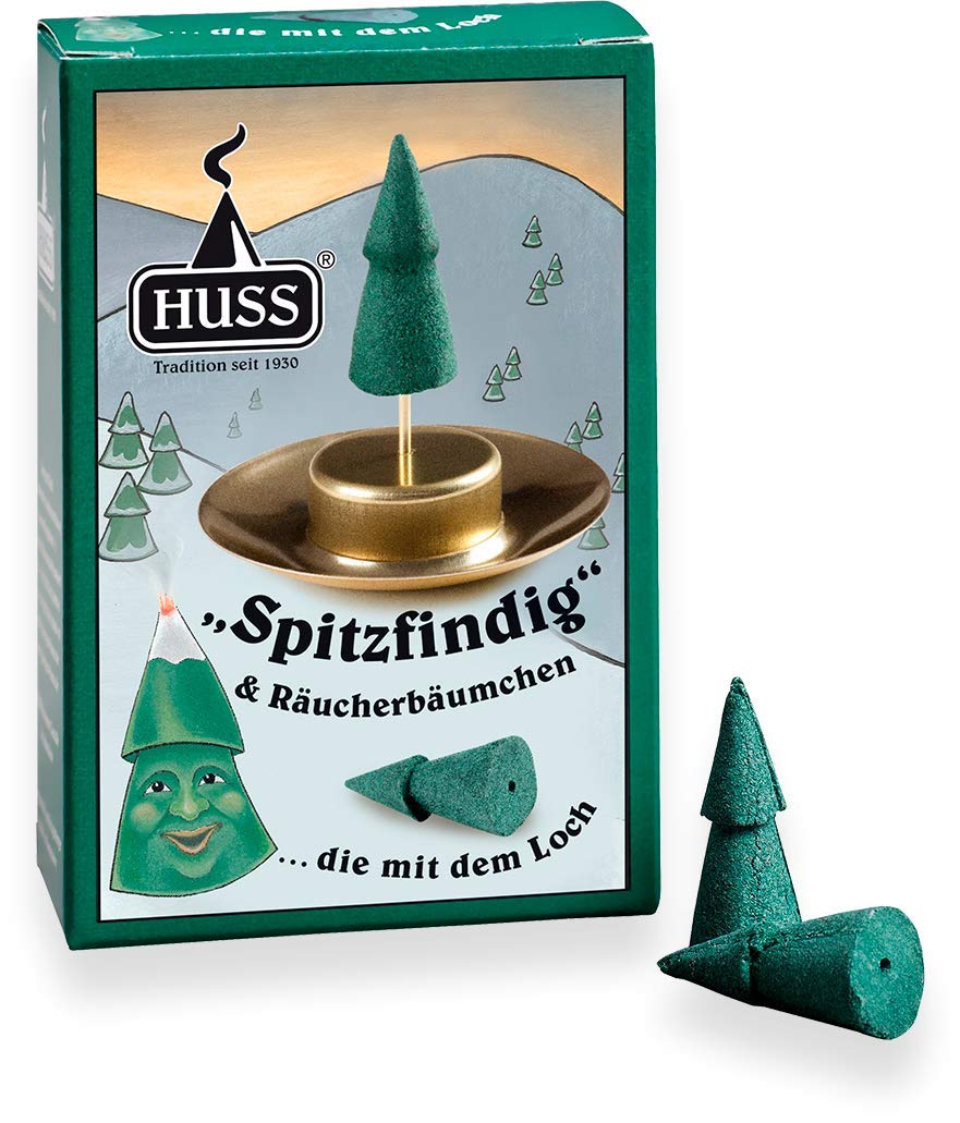 Huss Green - Sharpening Incense Tree With Holder (24 Incense Cones).