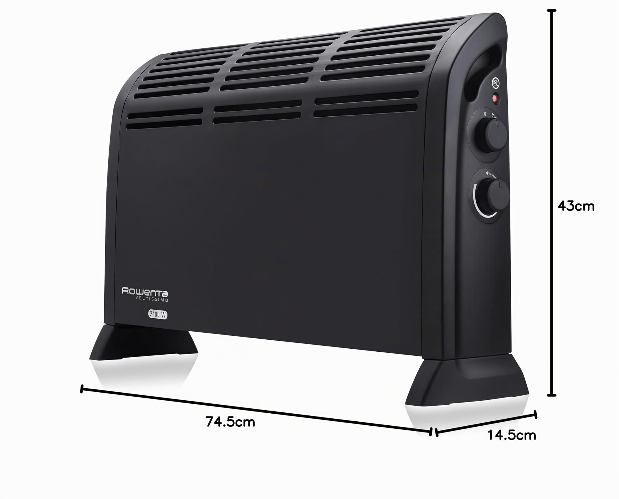 Rowenta, Vectissimo II CO3030F0, Radiatore per Convezione, Nero (Schwarz)