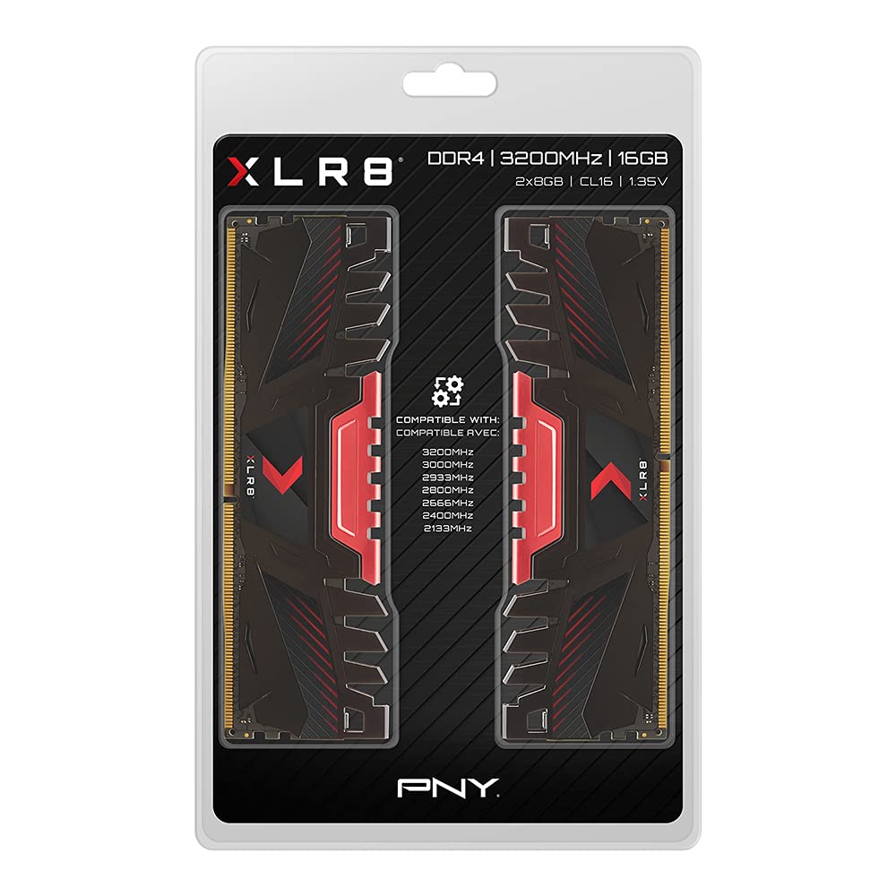 XLR8 Gaming 16GB (2x8GB) DDR4 DRAM 3200MHz (PC4-25600) CL16 1.35V Dual Channel Desktop (DIMM) Kit de memoria - MD16GK2D4320016AXR 7
