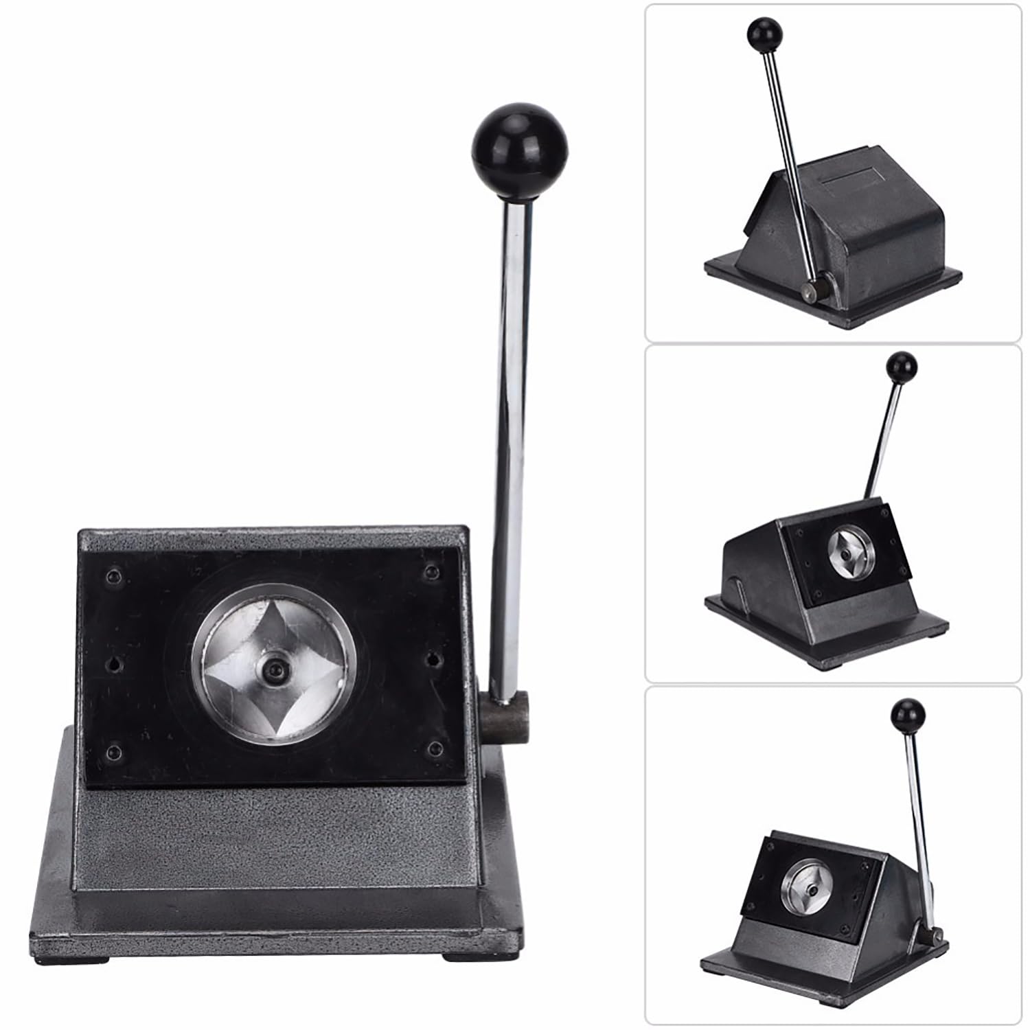 Máquina Troqueladora De Punzonado Gráfico, Máquina Troqueladora De Punzonado Circular Manual, para Fabricación De Botones De Insignias De Tarjetas De Papel Redondas, Herramienta De Corte