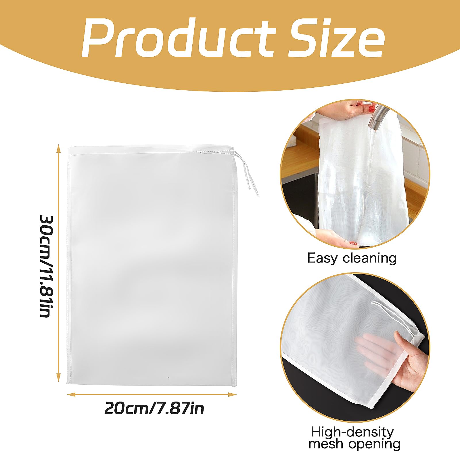 10PCS Cheese Cloths for Straining Muslin Cloths for Cooking Nut Milk Bag Reusable Cheesecloth Bags Strainer Bag 11.8" X 7.8" - Image 2