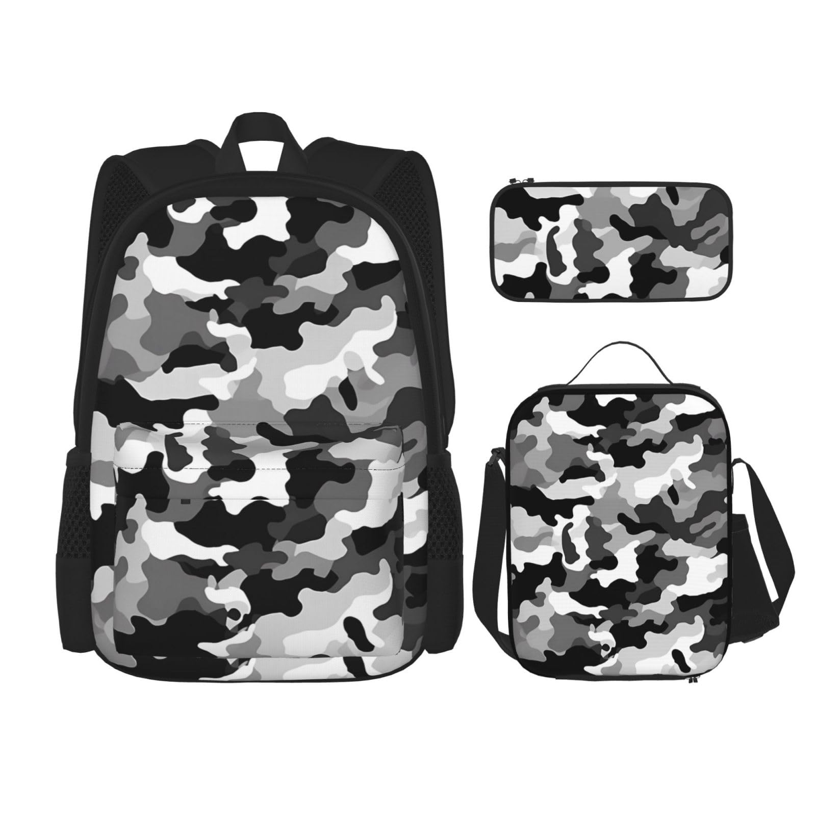 Sac à dos avec compartiment repas et trousse assortie ensemble mixte décontracté - 8
