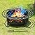 Panovue 36 Inch Fire Pit with 2 Loops,Crossweave Wood Burning Fire Pits for Outside,with Spark Screen,Fire Poker,Round Outdoor Fire Pit for Patio,Yard,Garden,Camping,Bonfire,Black