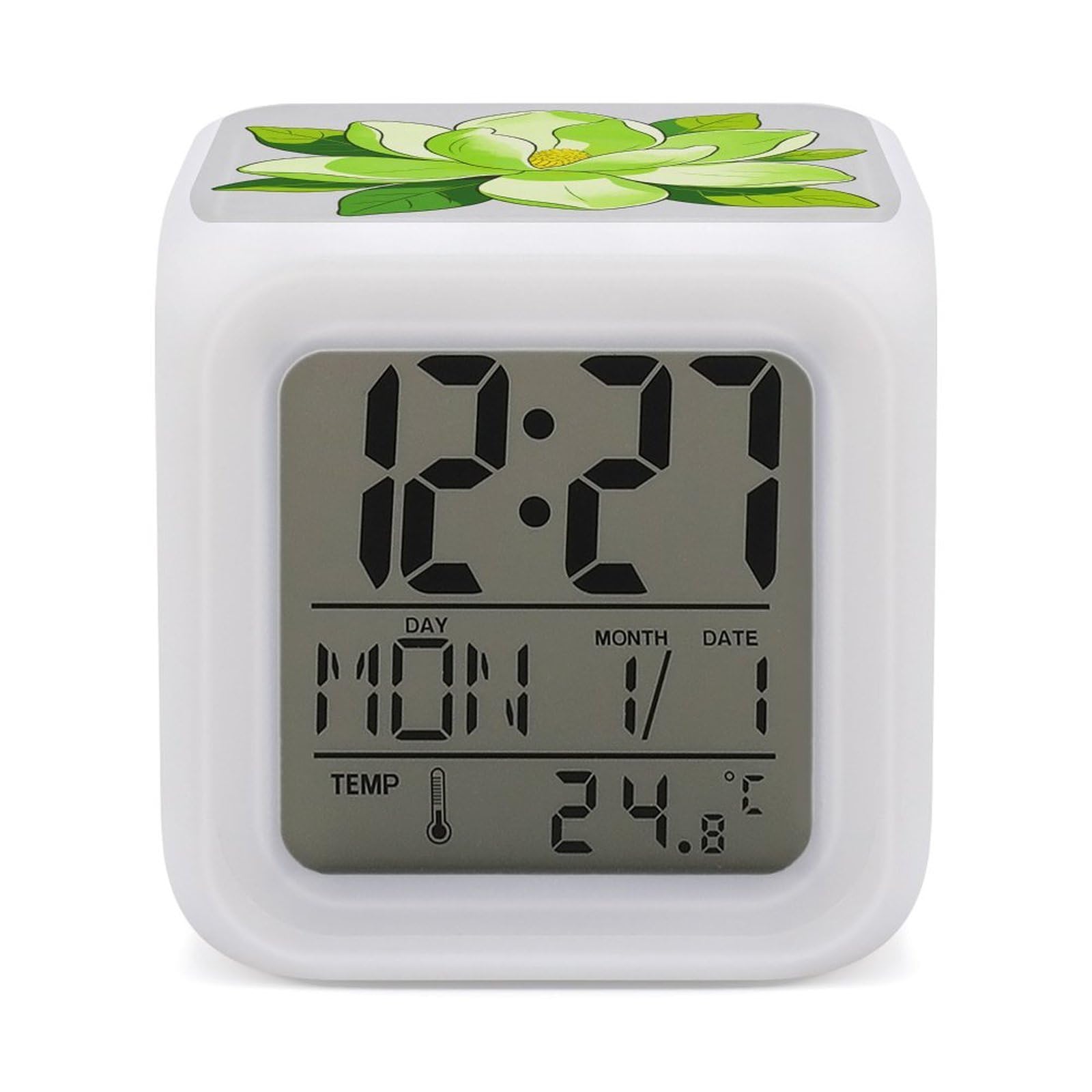 Reloj despertador digital LED de 7 colores cambiantes para el entrenamiento de sueño infantil