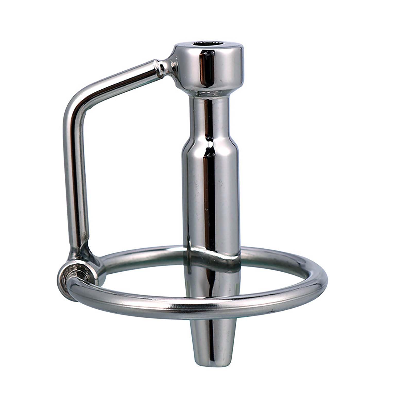 Sonda in acciaio inossidabile cava con anello in 2 misure, speciale elastico maschile per facilitare la minzione, set di allenamento speciale -D63IT