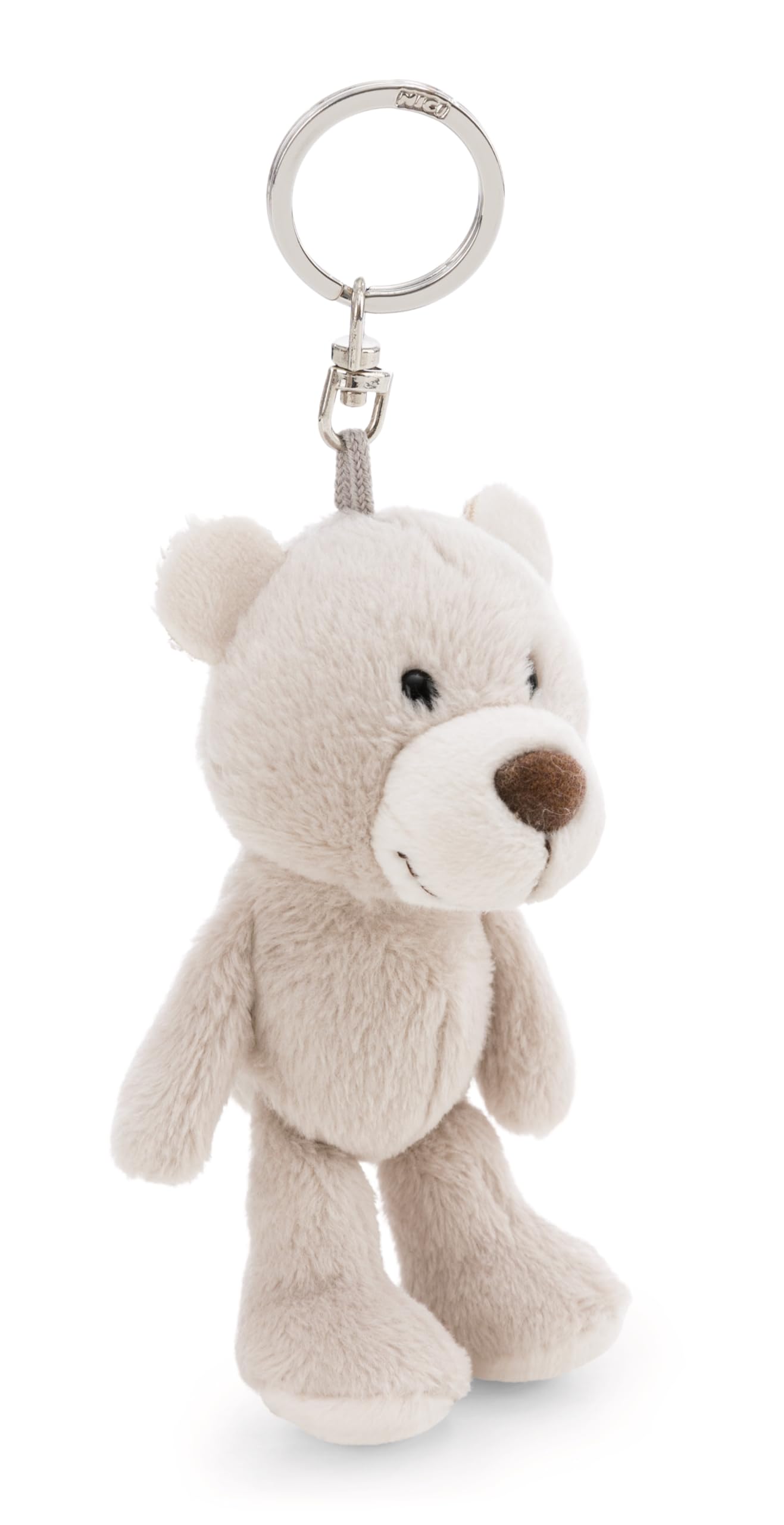 NICI Finni Bear Keyring 10 cm, Beige, Loyal Companion for Backpack or Bag, Key Holder for Kids and Adults, 62300