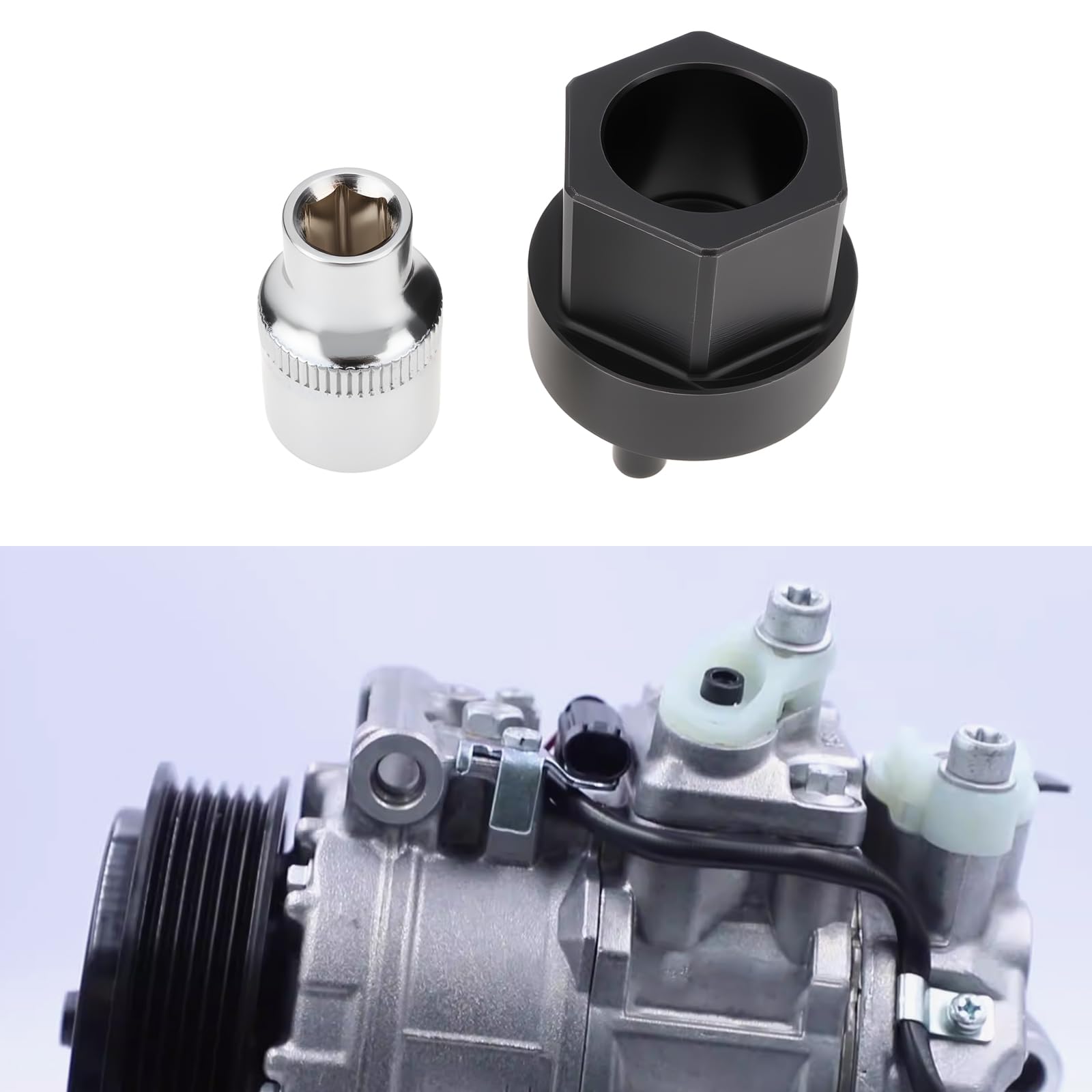 Lot de 2 Outils pour Compresseur de Climatisation Compatible avec Mercedes 7SEU16C 7SEU17C 5SE09C Et 5SE12C