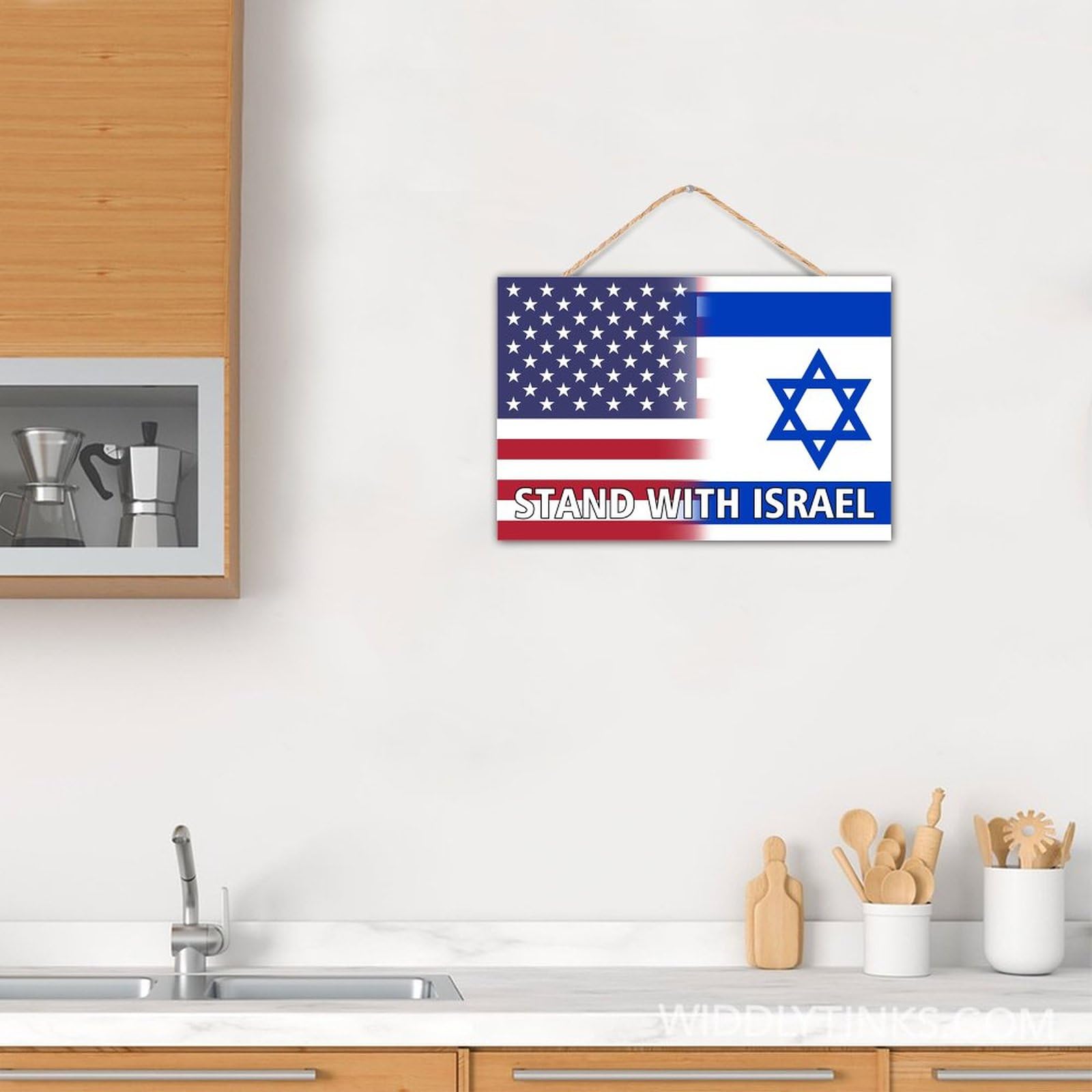 Plaque Murale Décorative 'Supporter Israël' - Modèle 1 - Décoration Intérieure