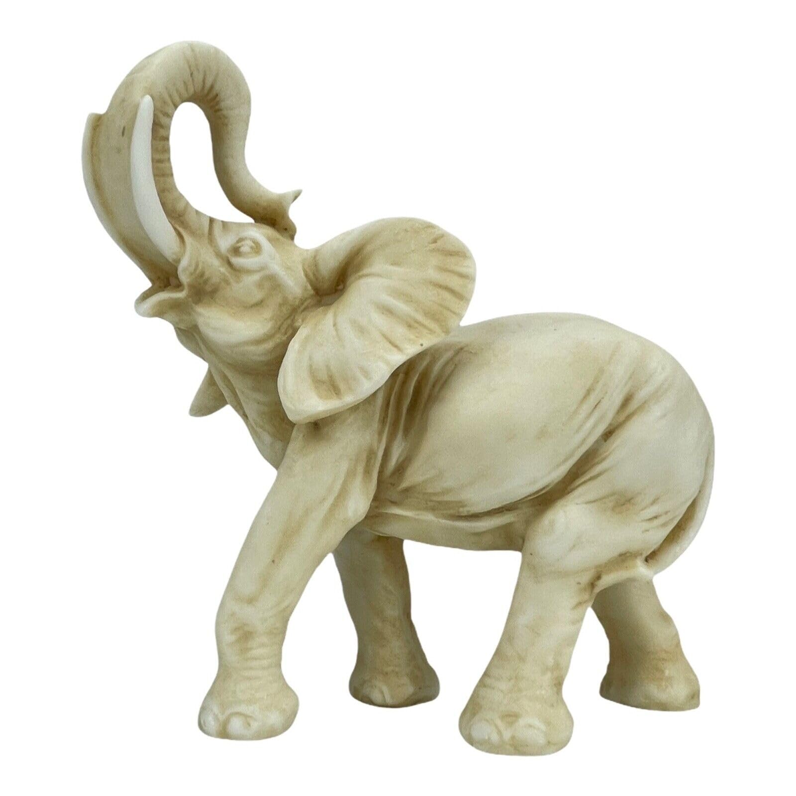Elefante con tronco in alto, statuetta portafortuna per la casa, 15 cm