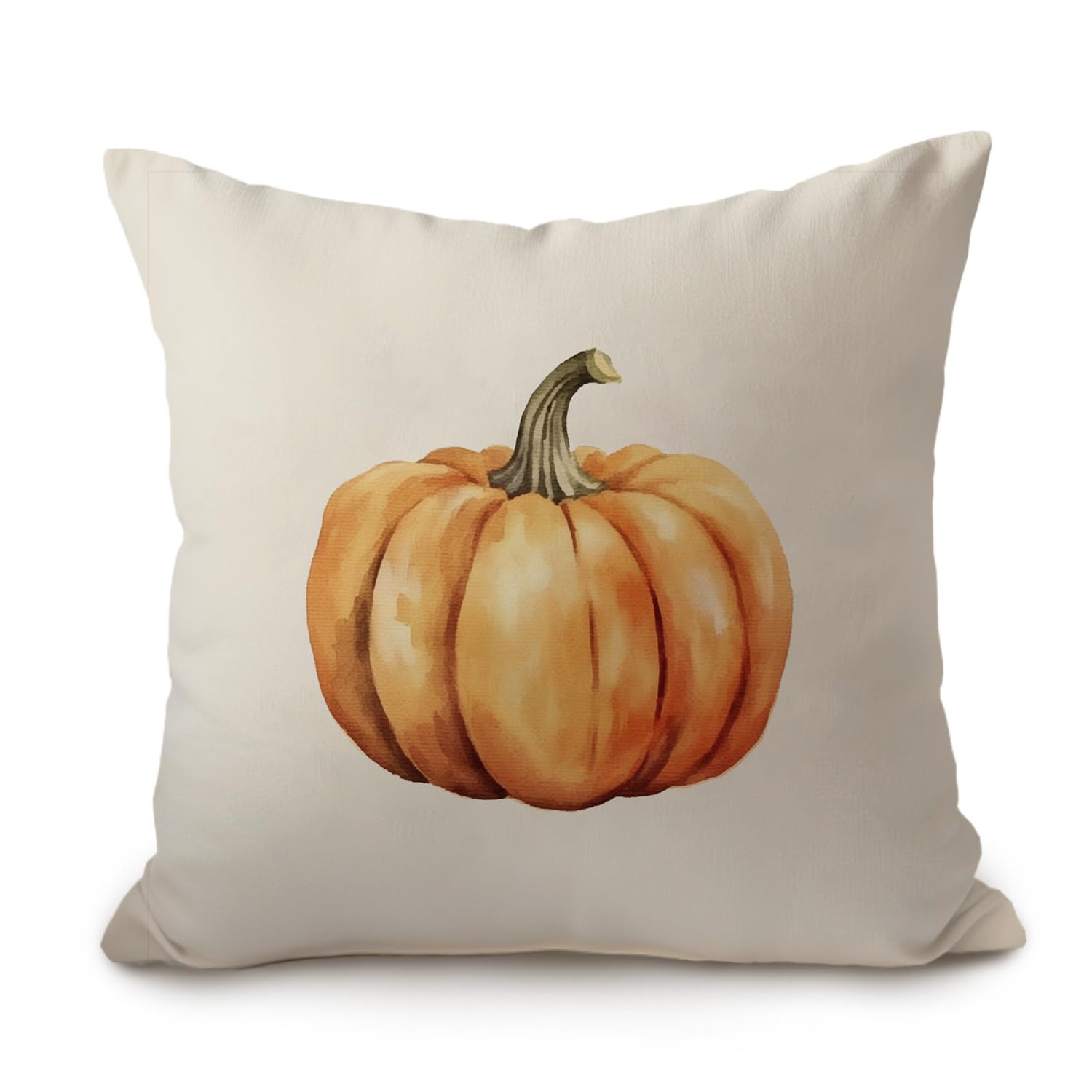 OFlyDesigns Fall Pillow Cover, Pumpkin Throw Pillow, Farmhouse Decor, Thanksgiving Decor, Autumn Harvest, Autumn Decor, Farmhouse Pillow, Fall Gift (18x18 inches Without Insert)