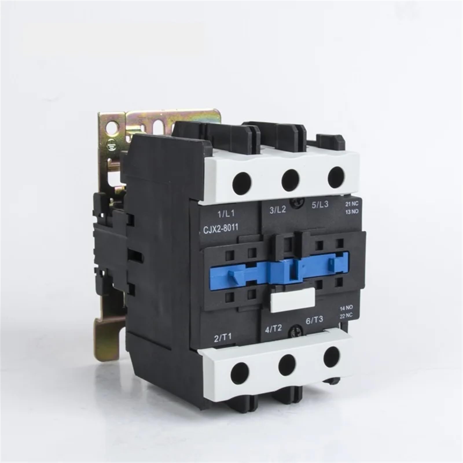 80 A stycznik AC CJX2-8011 8001 LC1 3-fazowy 3-biegunowy, bez cewki, napięcie 380 V, 220 V, 24 V, 50 Hz, szyna DIN, zamontowana na szynie 3P + 1NO 1NC stycznik (8011 110 V)