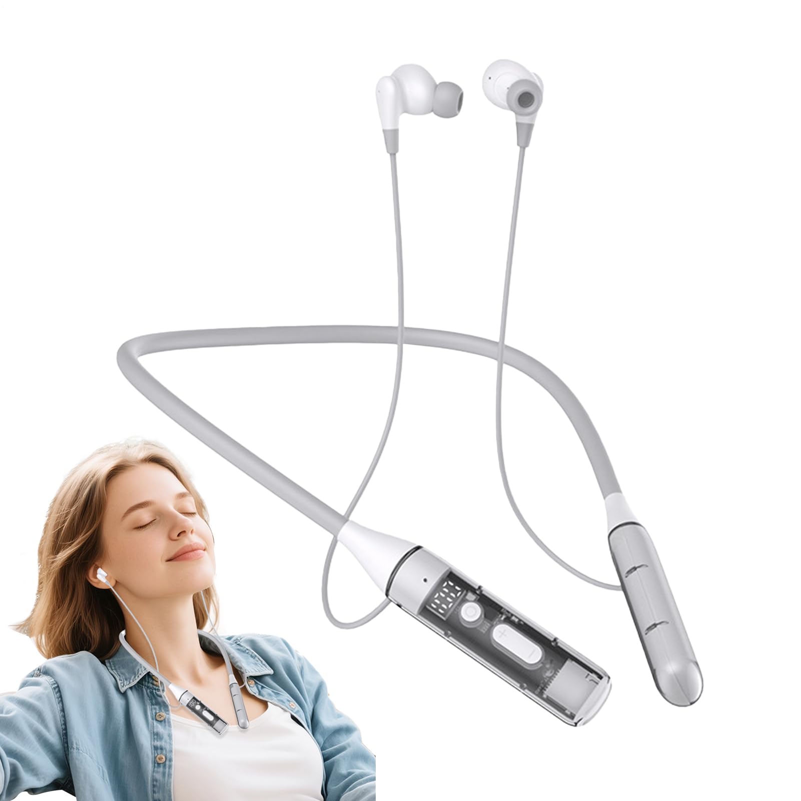 Auriculares inalámbricos con banda ligeros para deporte con doble micrófono 8