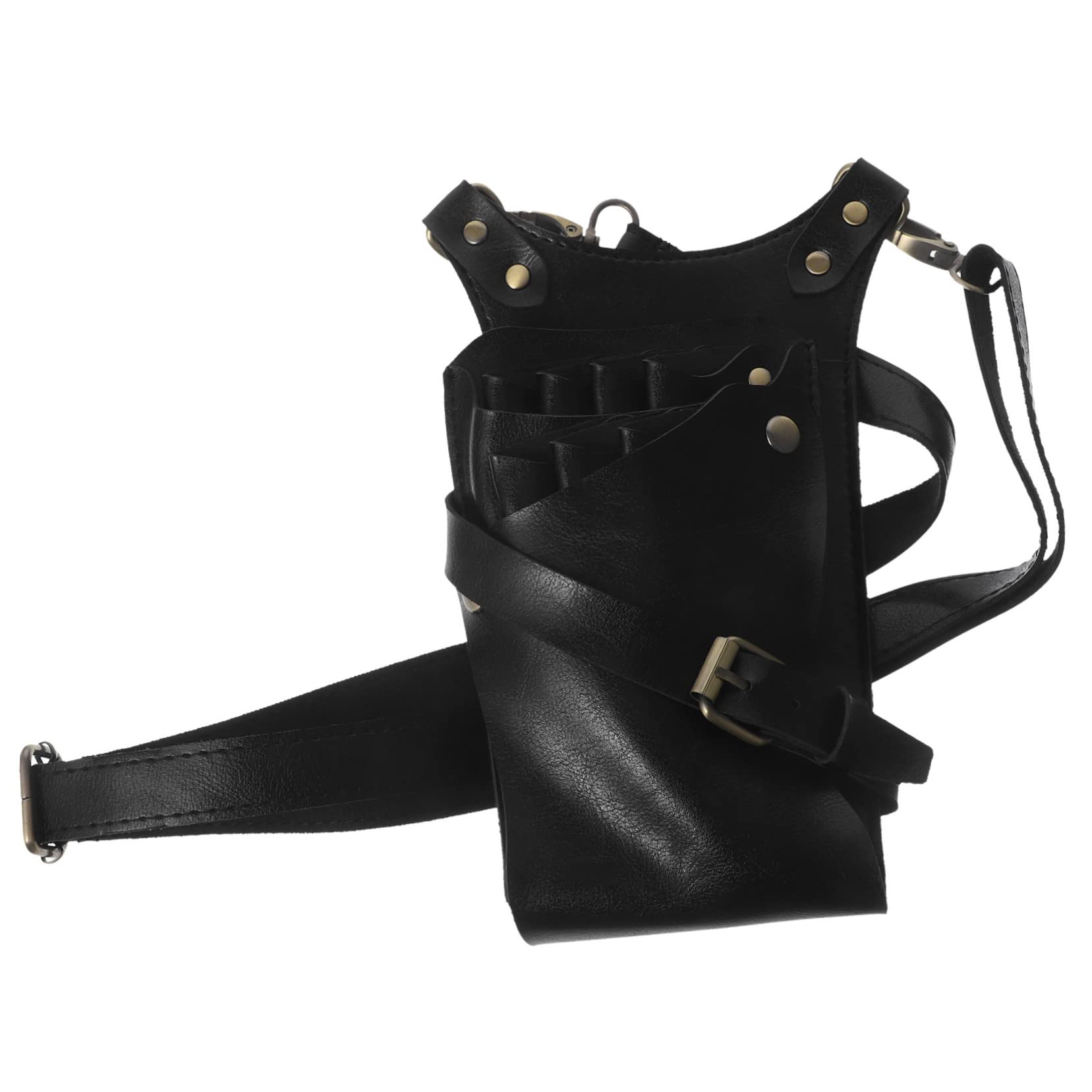 BESTYASH Hairdressers Waist Bag Durable PU Salon Tool Holder for Scissors Clippers Shavers Organizer for Hair Stylists Pet Hair Salon Supplies