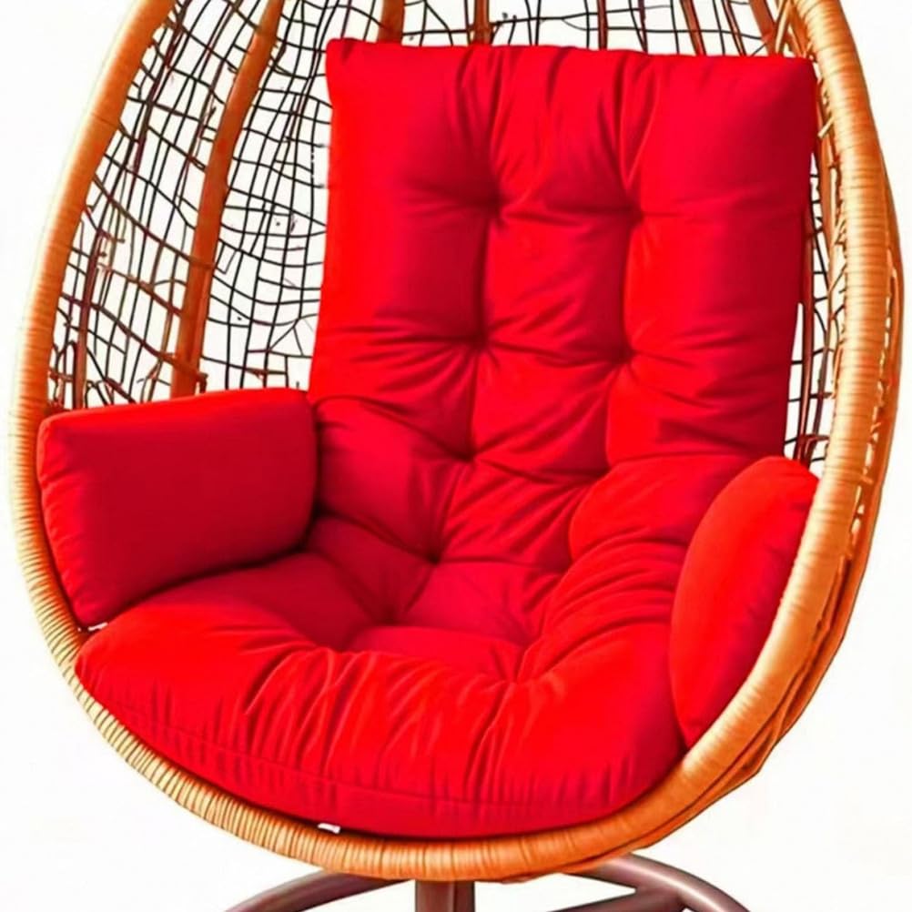 Hanging Chair Cushion, Indoor Swing Garden Seat Cushion Cushion For Hanging Swing Washable Swing Chair Cushion Thick Hanging Chair Seat Cushion,red