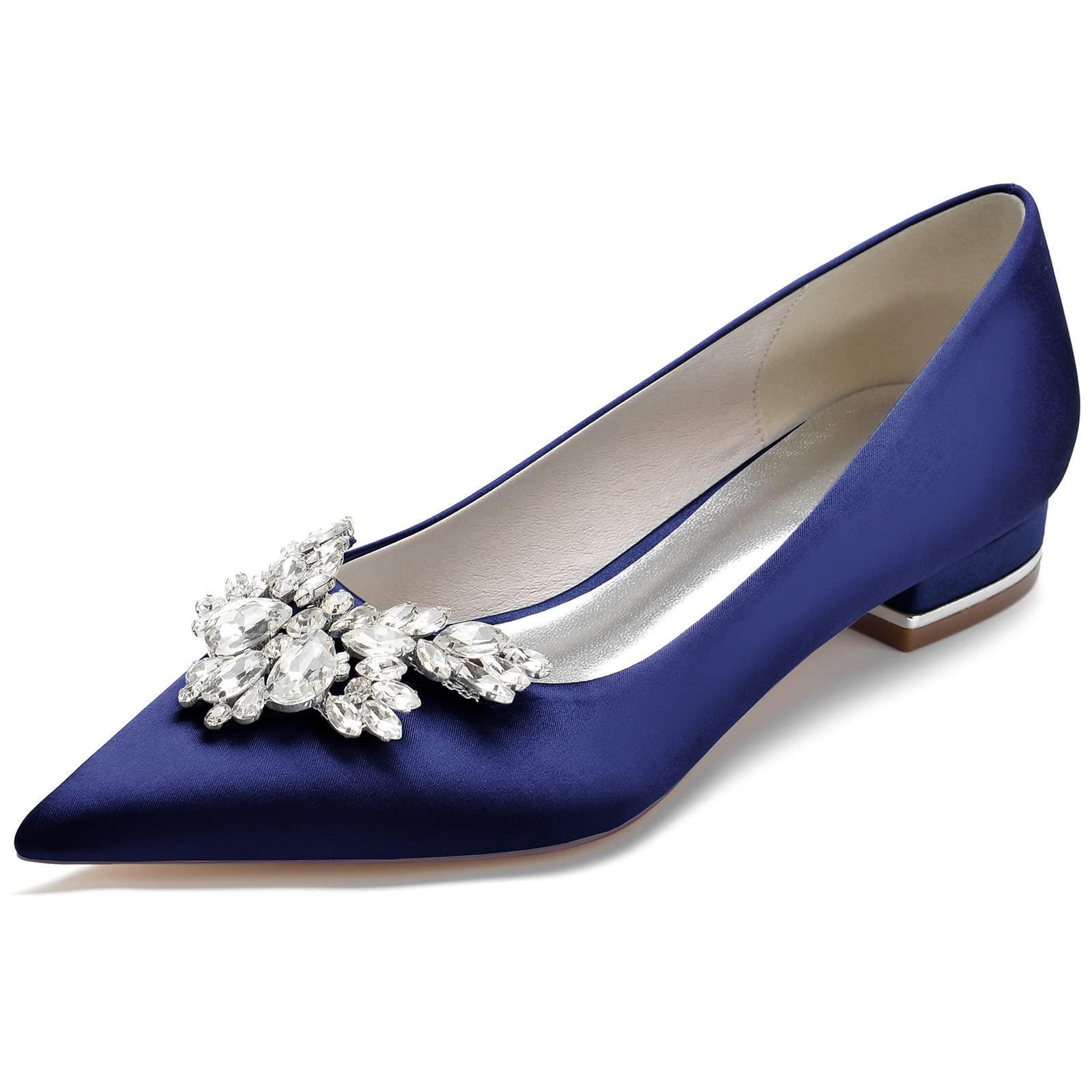 Scarpe col Tacco Donna Moda Punta Appuntito Scarpe da Sposa Plateau Estivi Scarpe Sandali Tacco Basso Scarpe Taglia 36-43 EU,Dark Blue,37 EU