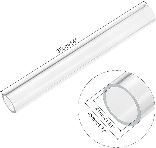 Miniatura 8 de MECCANIXITY Tubo acrílico transparente rígido redondo 18mm (0.7") ID 0.866 in (78") OD 14" para lámparas y linternas, sistema de refrigeración por