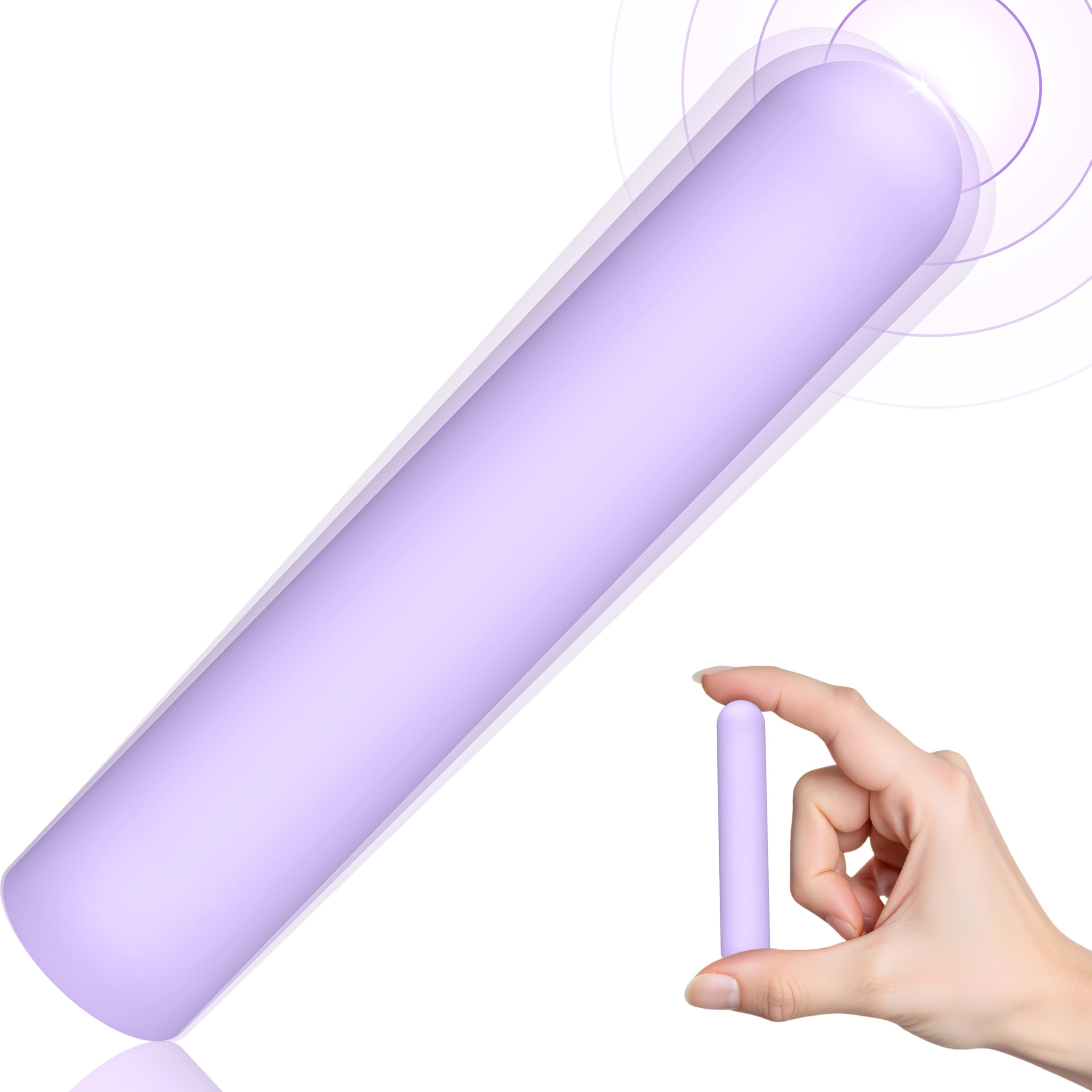 Mini Bullet Vibrator Toyfary Waterproof Small Clit Vibrator with 10 Modes Full Silicone Vibrating Finger Massager for G