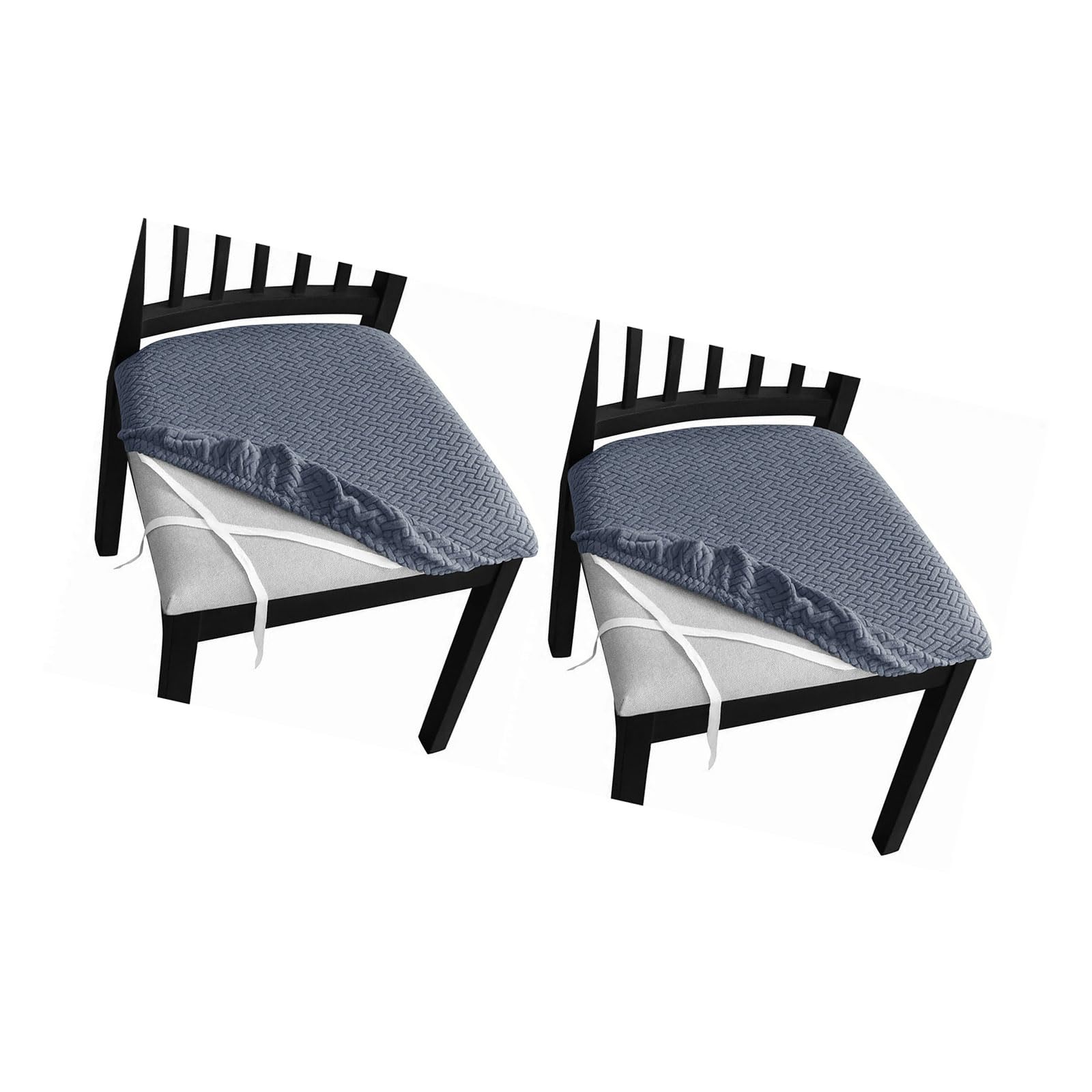 Tsophreniq Thicken Plushes Dining Chair Covers Jacquards Stretch Chair Seats Slipcovers Soft Warm Chairs Covers for Kitchen Living Jacquards Stool Slipcover