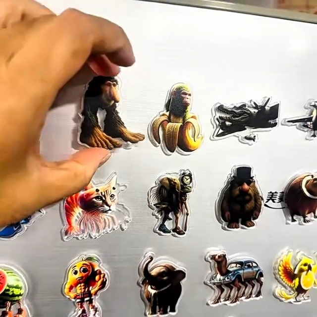 25 imanes decorativos de nevera con arte abstracto miniatura 5