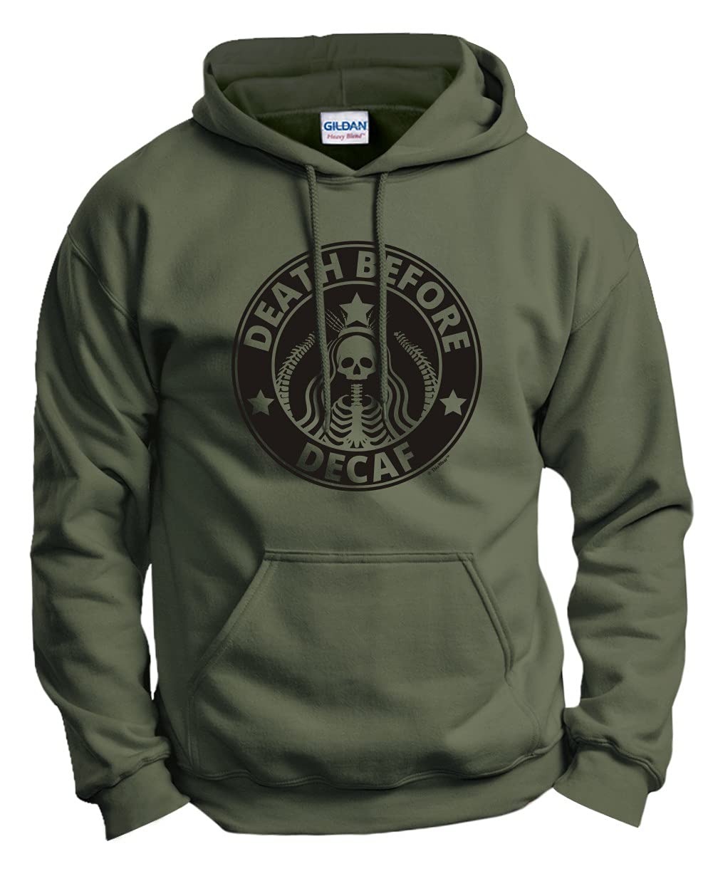 Death Before Decaf Coffee Shop Meme Hoodie Sweatshirt