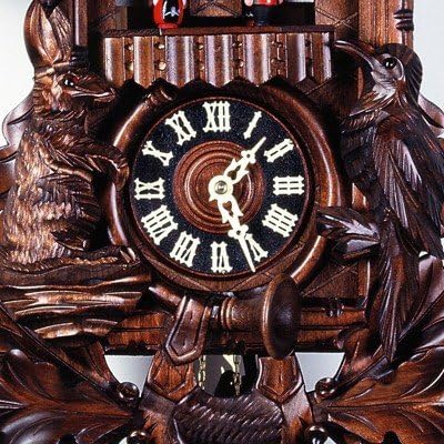 Cuckoo Clock Hunting Clock, Sitting Animals